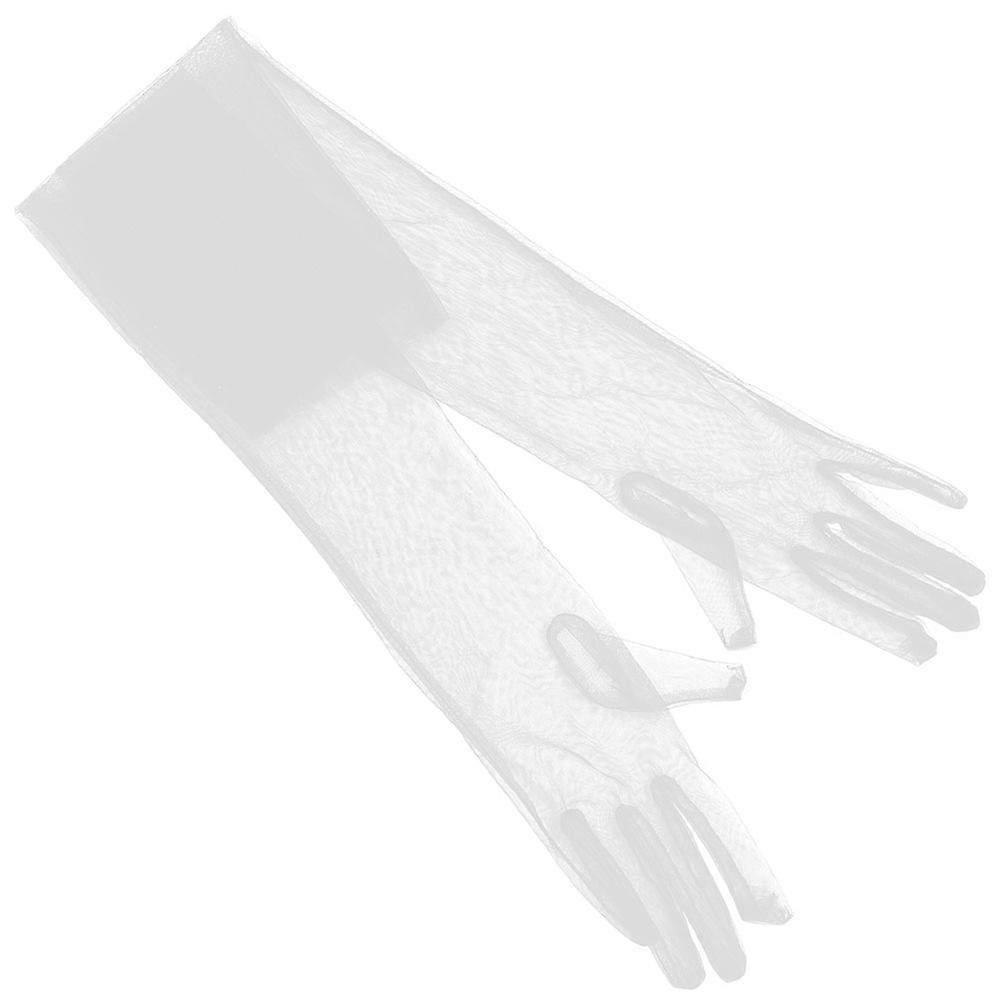 Gants de tulle Mariage Femmes Décoratif Respirant Facile à porter Longue Longueur Gants de mariée élégants 1Paire