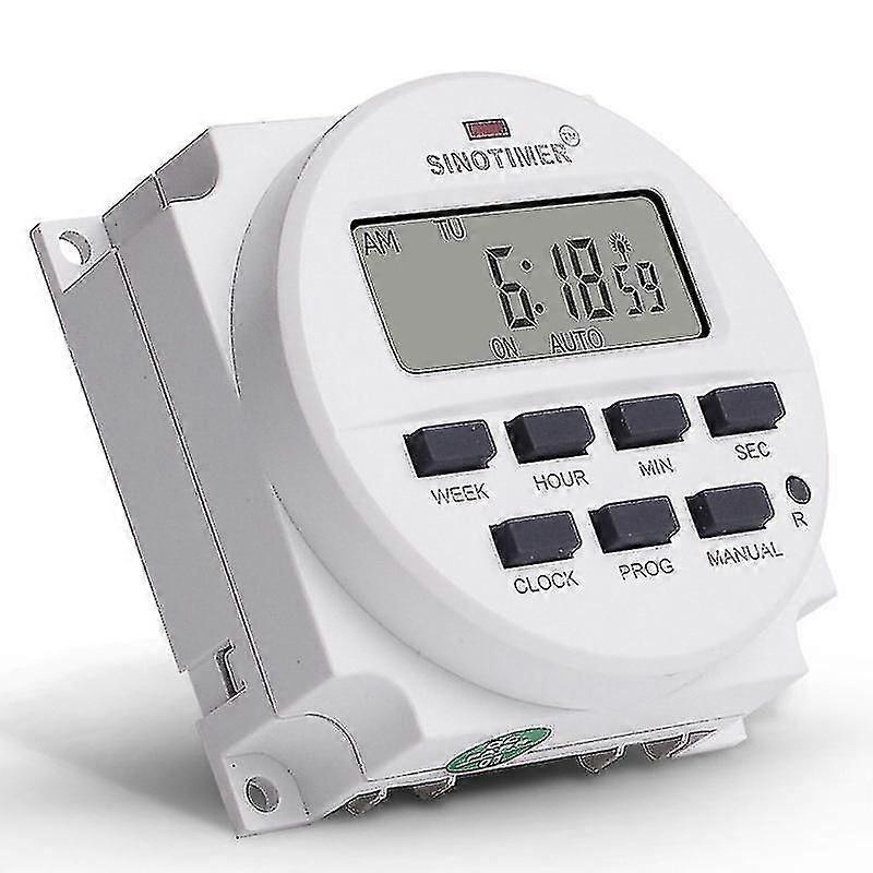Weekly Programmable Digital Timer 1-Second Precision Auto On/Off Microcomputer Control