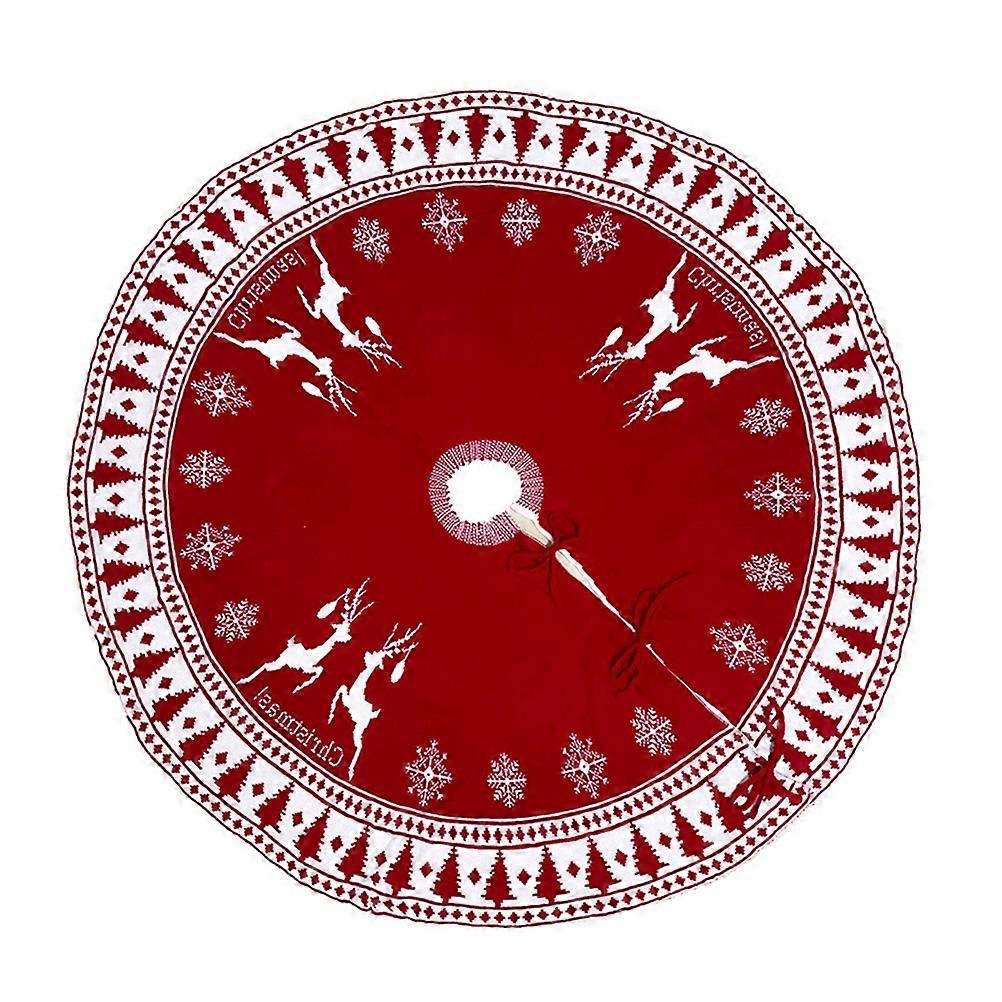 Folding Tree Skirt Red 122x122cm Floor Protection for Christmas Parties and Hotel Decor 1Pack