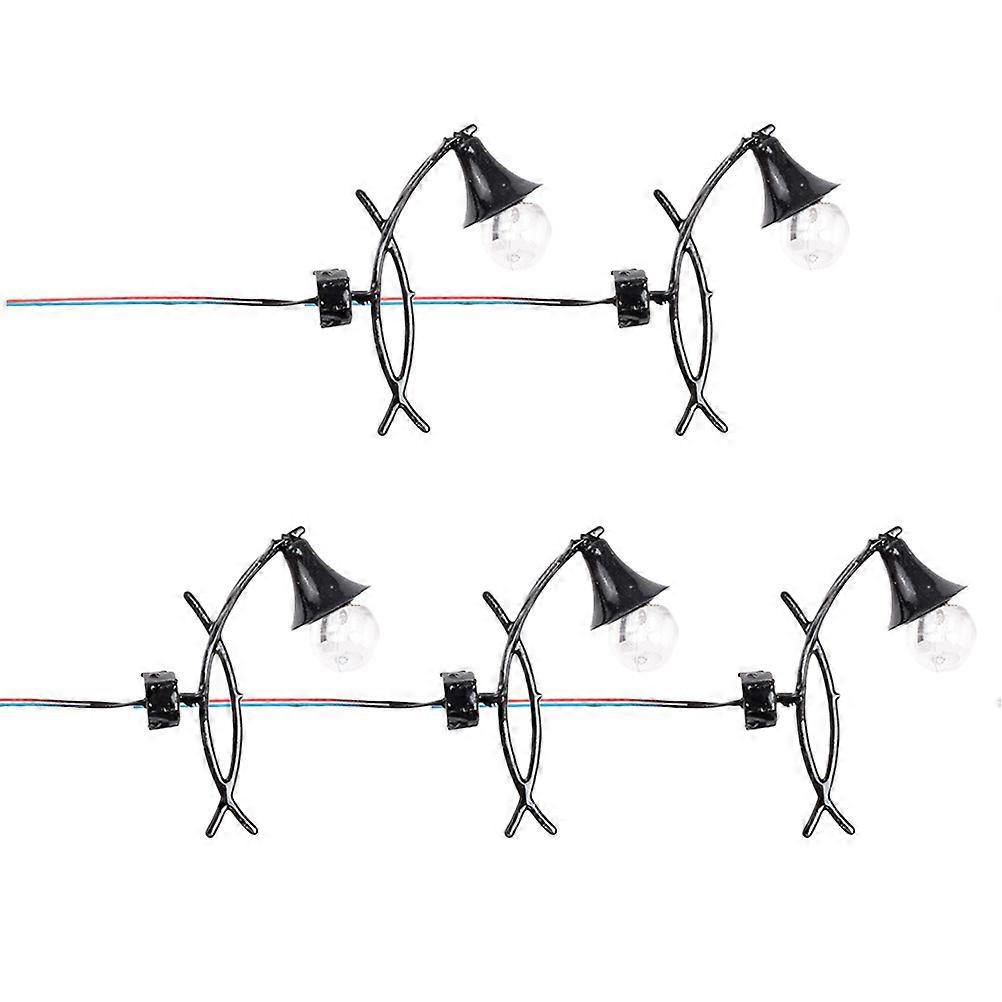 Mini House Wall Lamp Sand Table Layout Interior Model Adornment Rectangular Shape 5Pcs