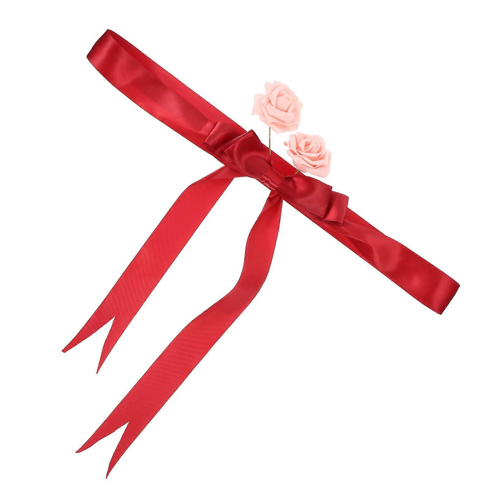 Chair Sashes For Wedding Special Events Polyester Material Dark Red 43X17.5cm Decorative 1 Set
