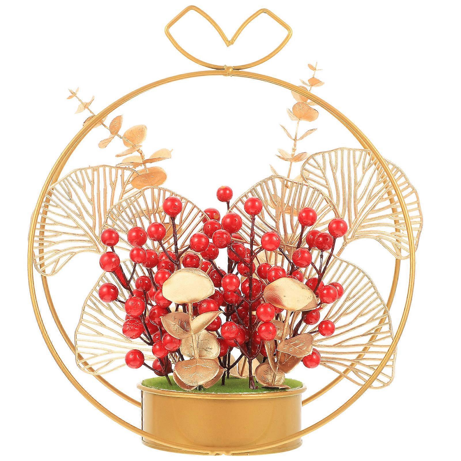 Centerpieces For Wedding Tables Simulated Red Berries Decorative Item In Red Color For Wedding And Holiday 1Pack