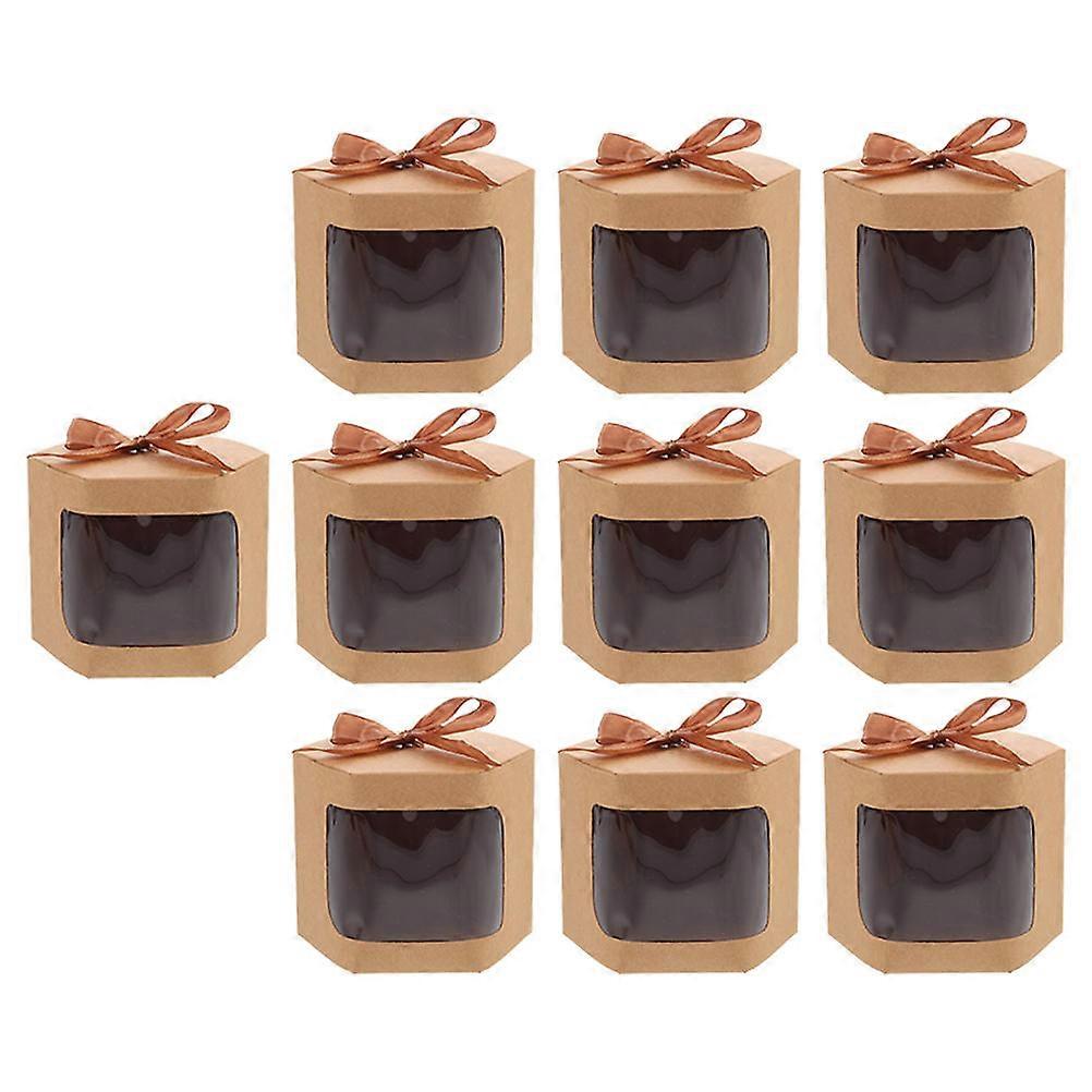 Candy Boxes For Packaging Square Paper present Boxes Storage Holder Christmas Party 2.75x2.75x2.75inch 10Pcs