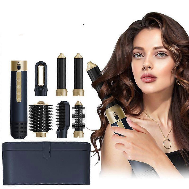 6 IN 1 Blow Dry Styling Comb Detachable Hot Air Curler With PU Leather Box
