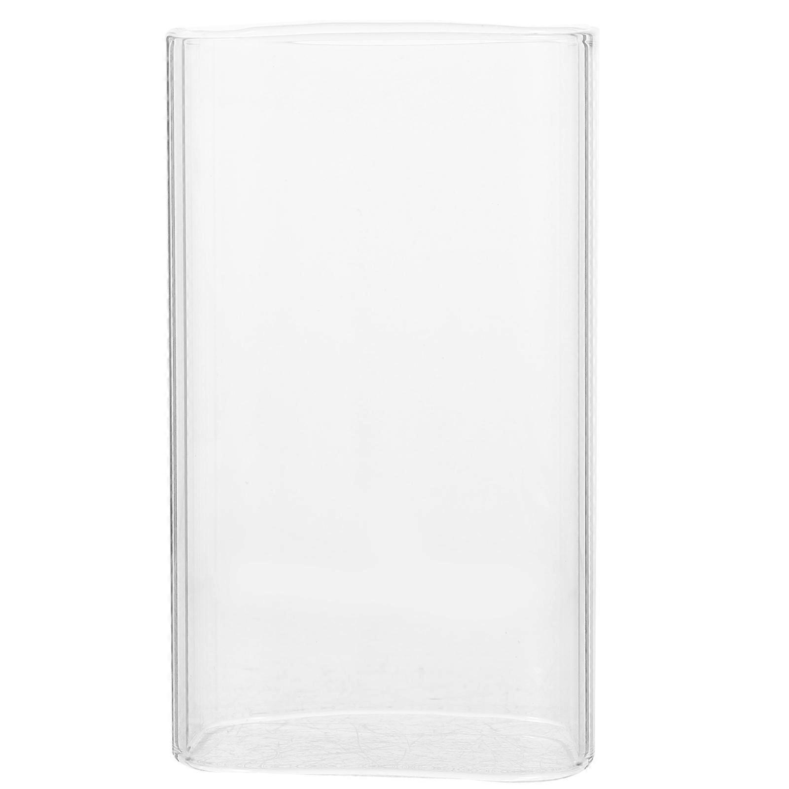 Glass Cylinder for Candles Dustproof Home Use 3.9X2.4X2.4in 1Set