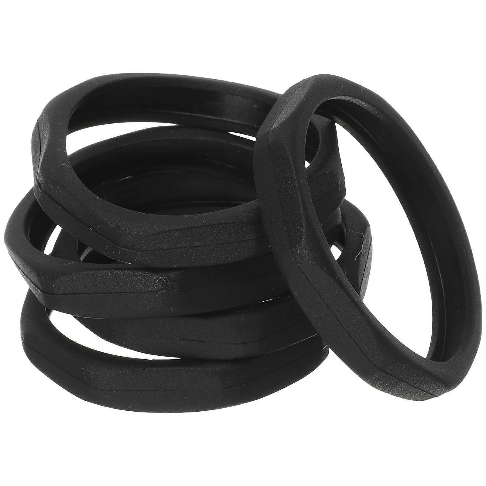 5pcs Durable Roller Microphone Protection Rings, Shockproof Mic Holder for KTV, Easy Install, Compact Design for Convenient Storage, Black Audio