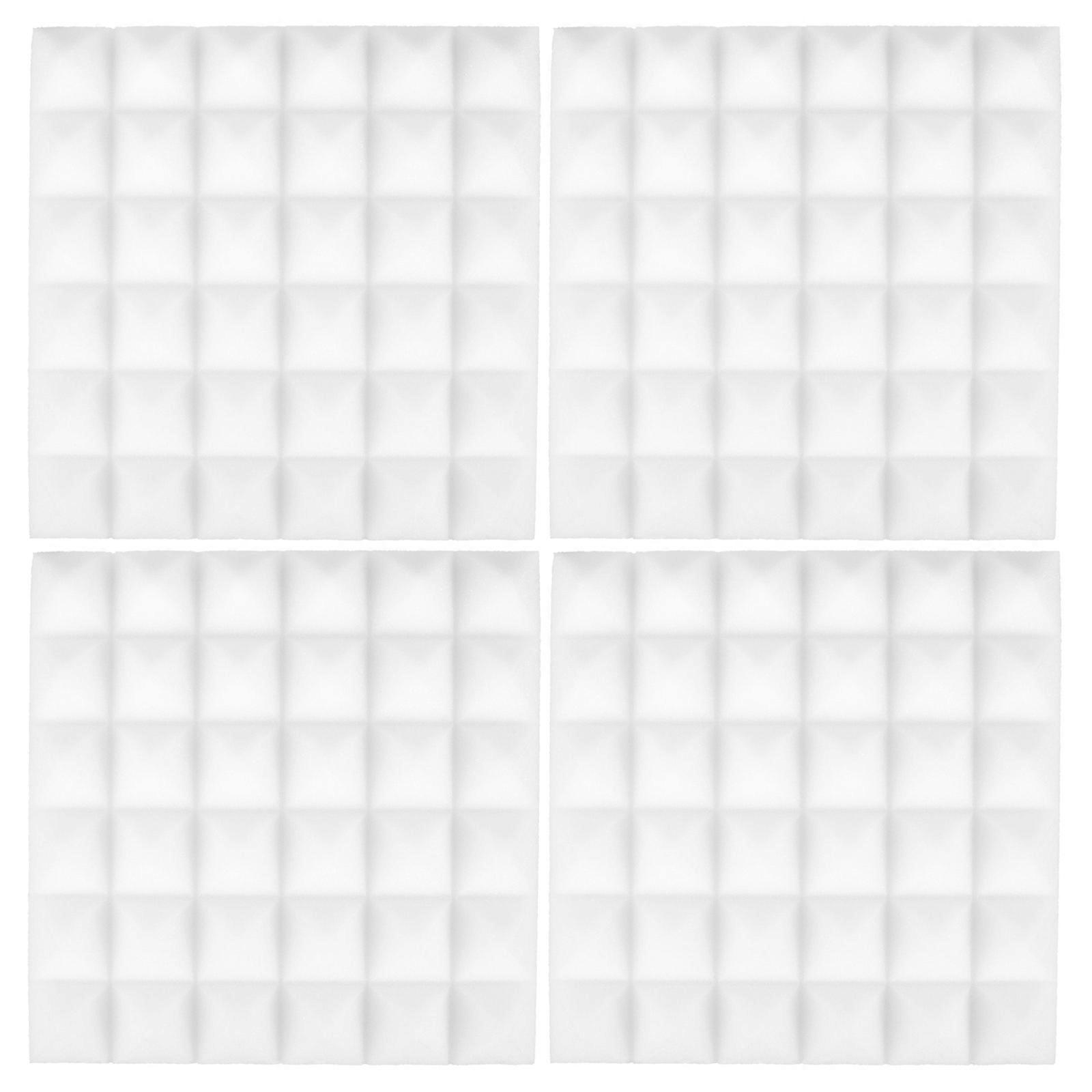 لوحة امتصاص الصوت الصوتية مادة مقاومة للصوت للاستخدام الداخلي 30x30x5 سم أبيض 4 قطع