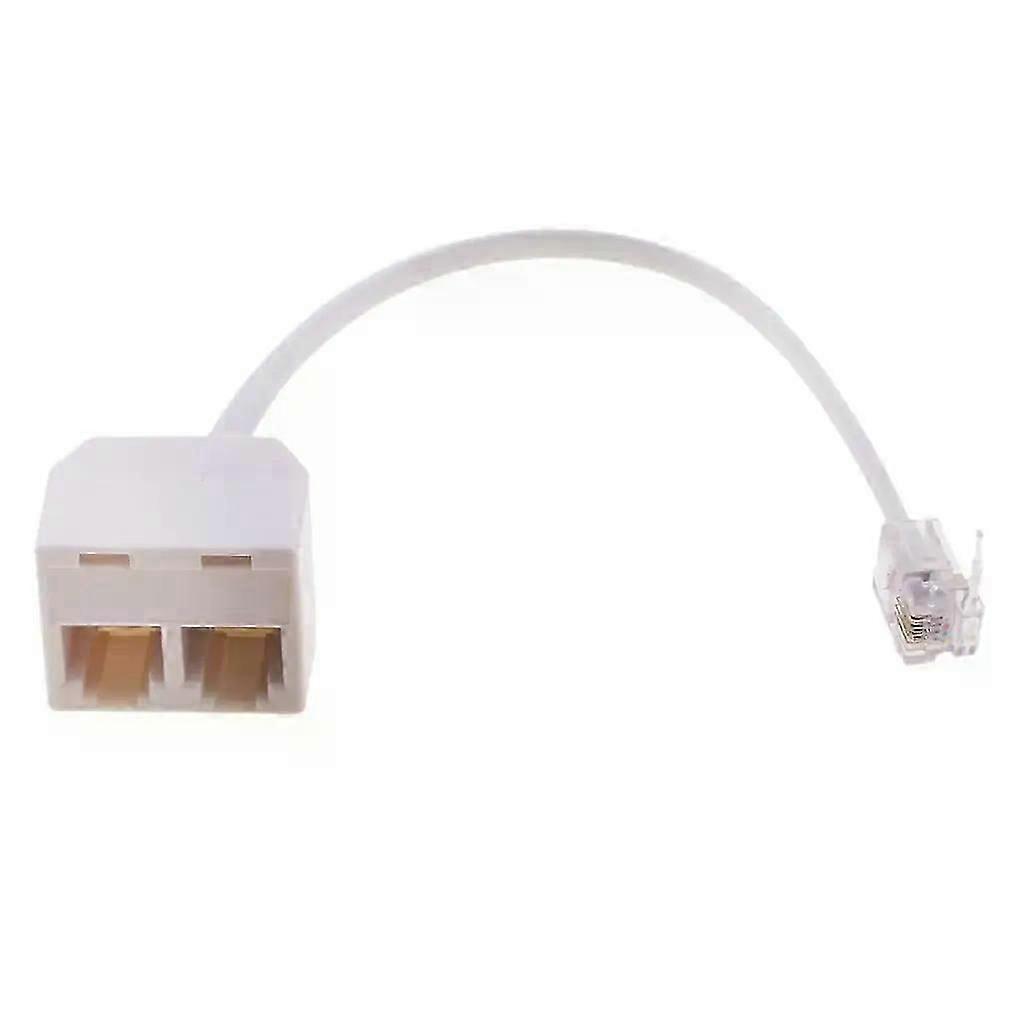 Telephone Splitter Male to 2 Female Converter Cable RJ11 6P4C Telephone Wall Adapter and Separator Fit For Landline phone