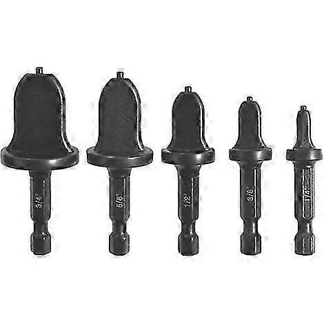 Tube Expander - Set of 5 Tube Expanders with Hex Handle Precise Copper Tubing Drill Bits Rotary Tool 1/4" 3/8" 1/2" 5/8" 3/4"