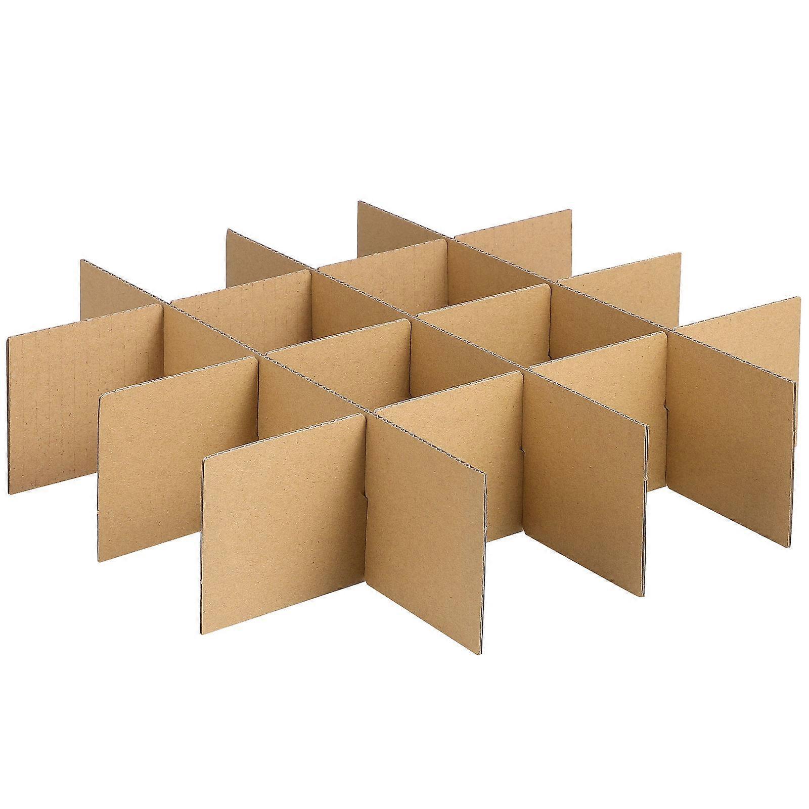 Cardboard Box Dividers Moving Boxes Protection Khaki 33.50X8.00X0.30CM 1 Set