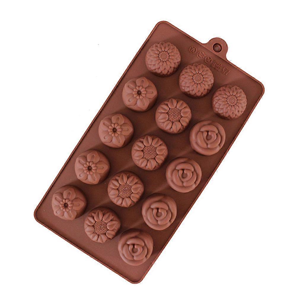 Pudding Making Dessert Molds Flower Shapes Chocolate Molds Hobbyists Non Stick 1Pack
