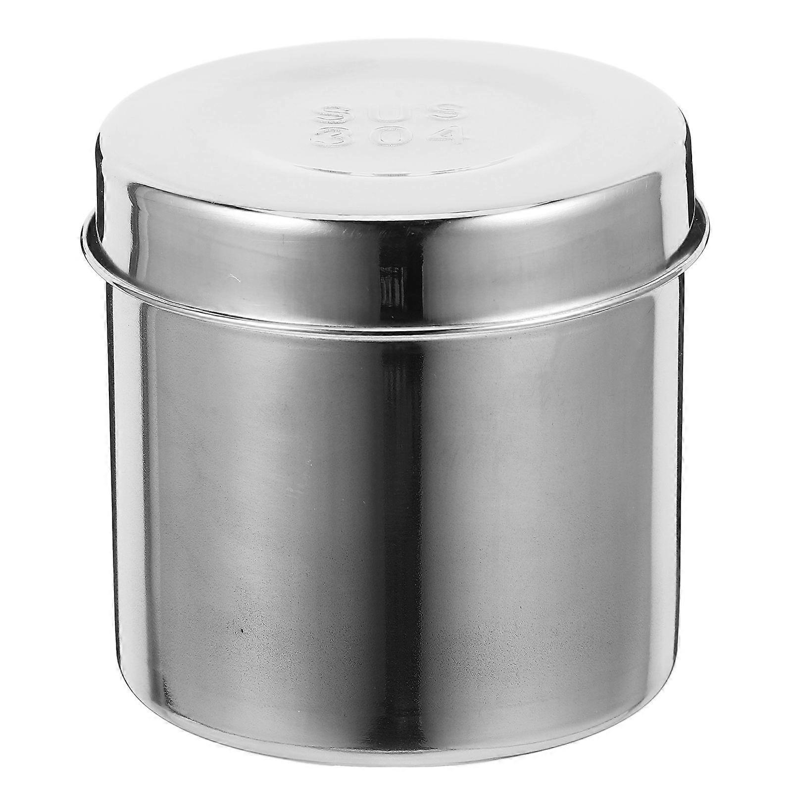 Stainless Steel Cotton Dispenser Jar with Lid Airtight Makeup & Earring Storage Container for Countertop Use