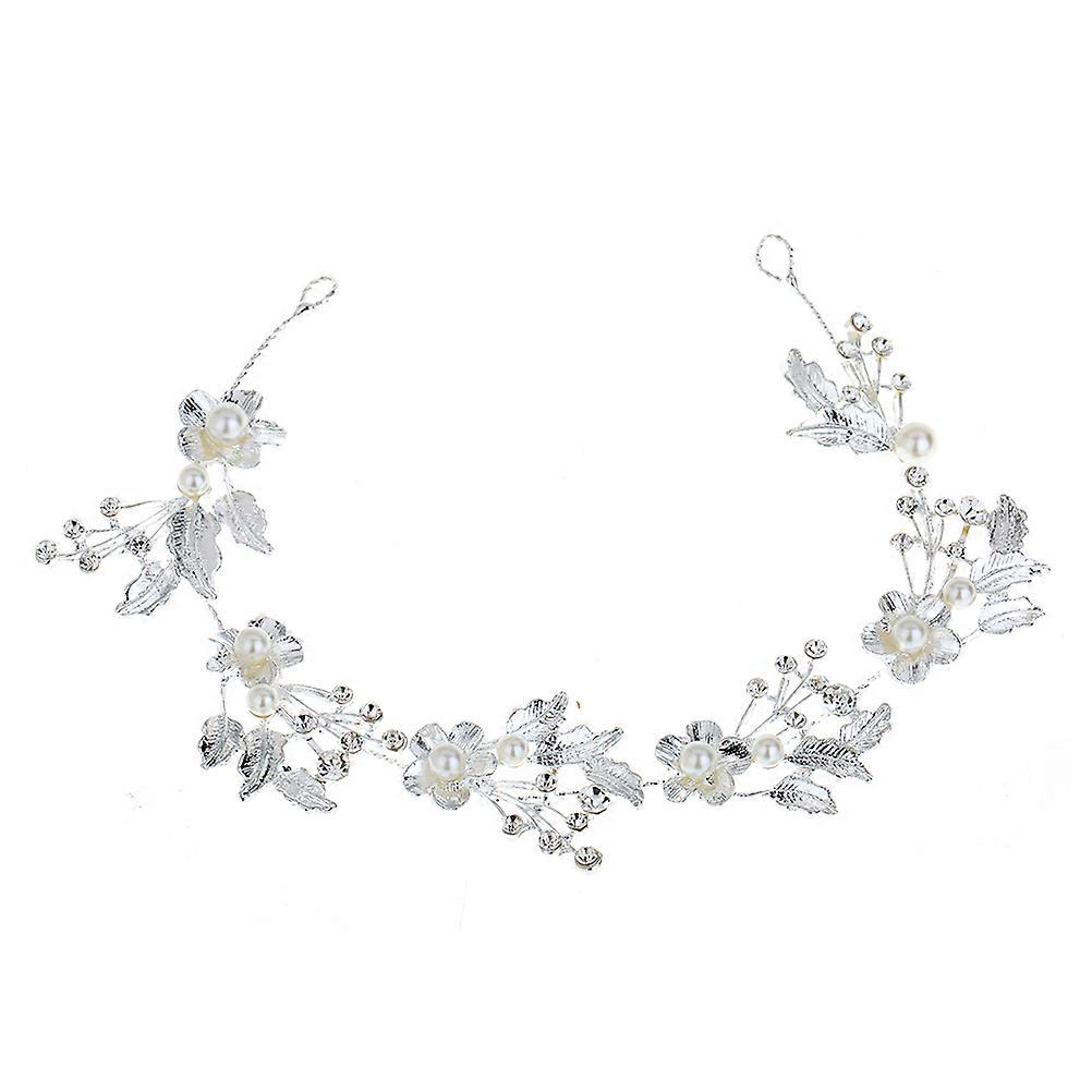 Crystal Hairpiece Silver Bridal Headband For Special Occasions 1Set