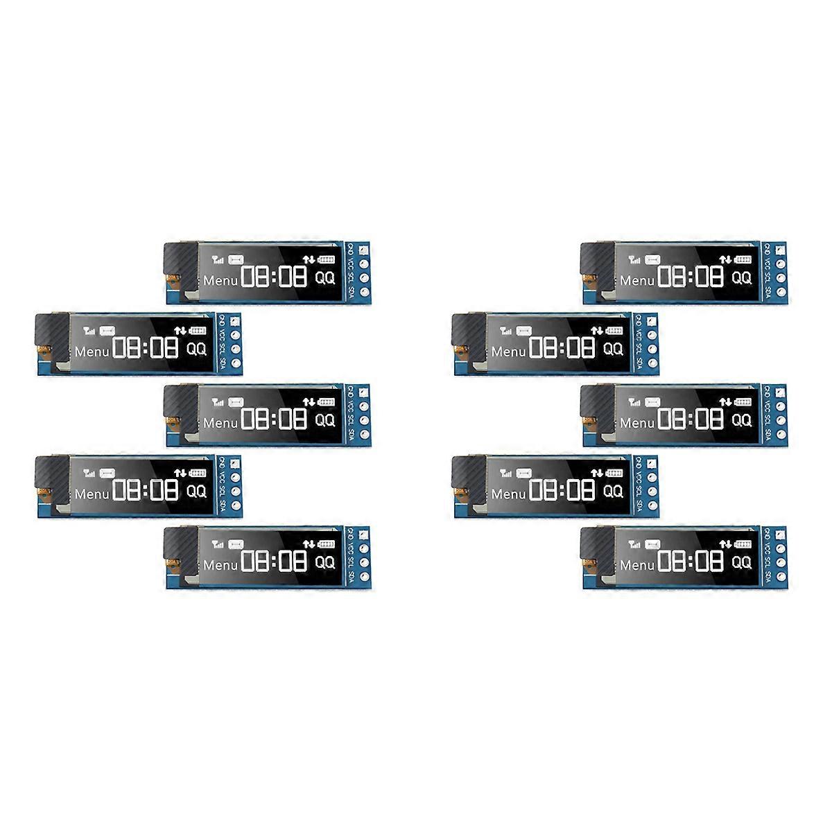 5 Pieces I2C Display Module 0.91 Inch I2C OLED Display Module I2C OLED Screen Driver DC 3.3V-5V