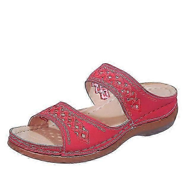 النساء الصنادل العظام شبشب فتح اصبع القدم الصيف النعال خمر الكعب المنخفض أنثى منصة الأحذية مصحح الإسفنج المشي