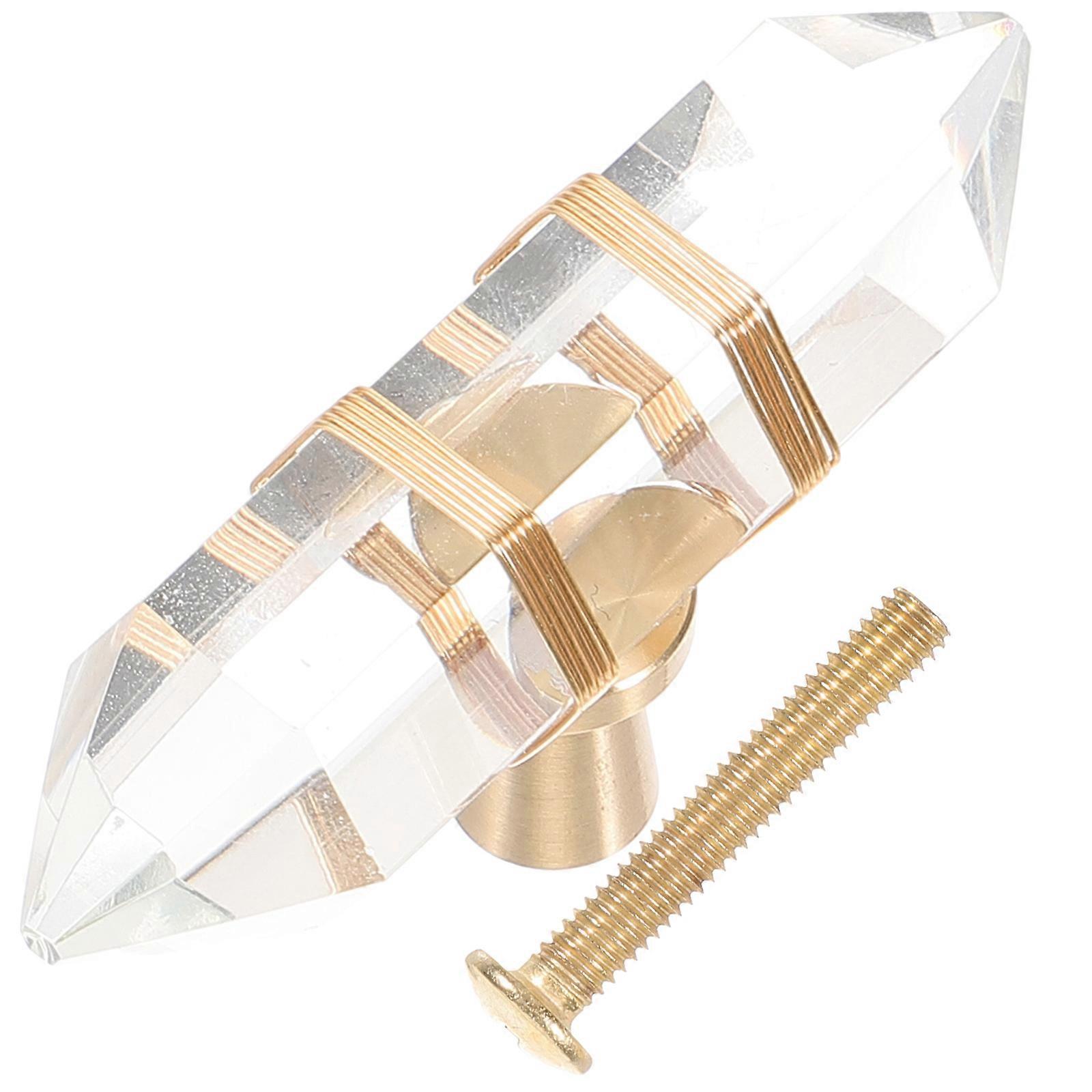 Kitchen Cabinet Knobs Clear Acrylic Door Pull Knob For Home Decoration Round Shape Elegant Style 1Set