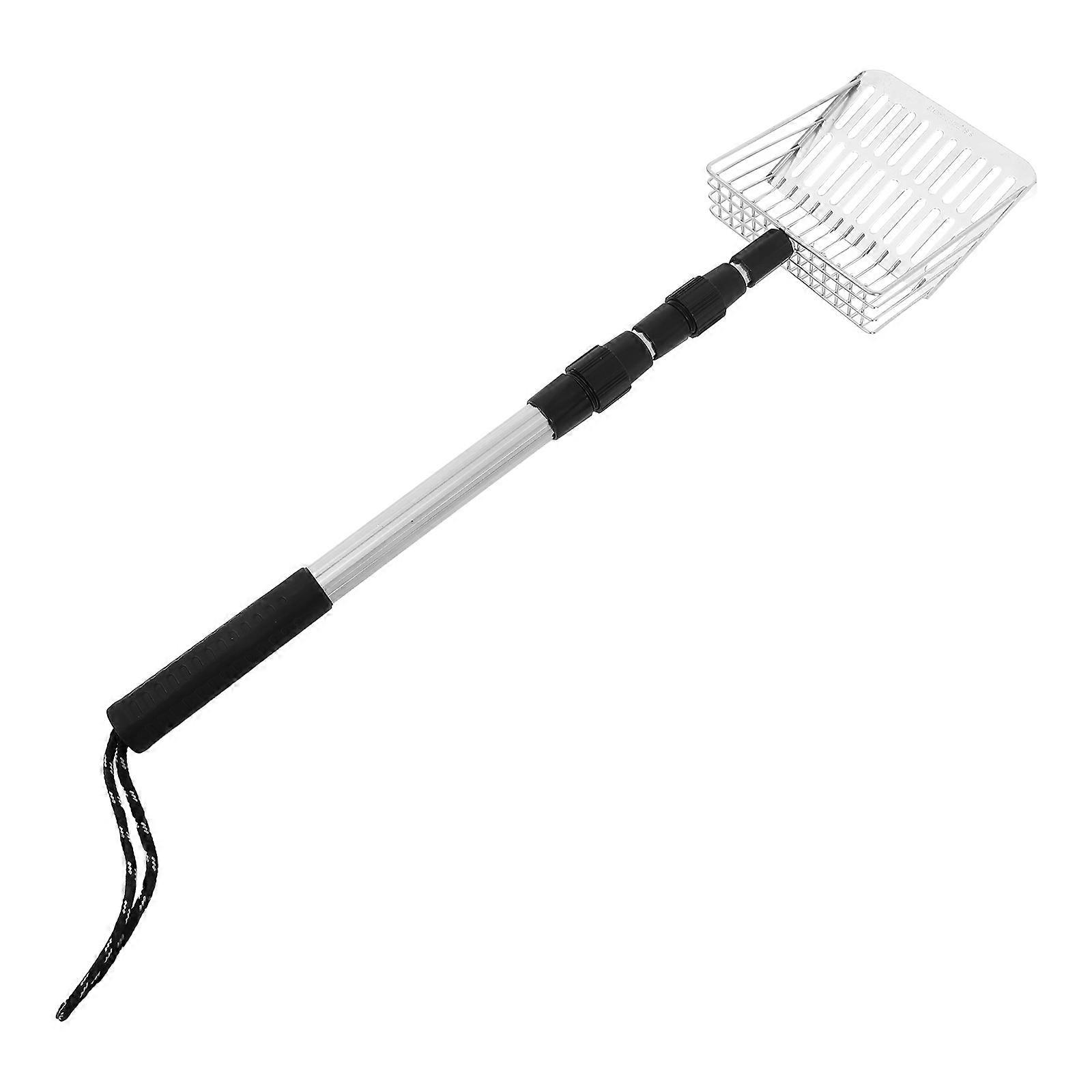 Cat Litter Scooper Stainless Steel Litter Cleaning Pet Litter Tool Curved Compact Design 1Pack