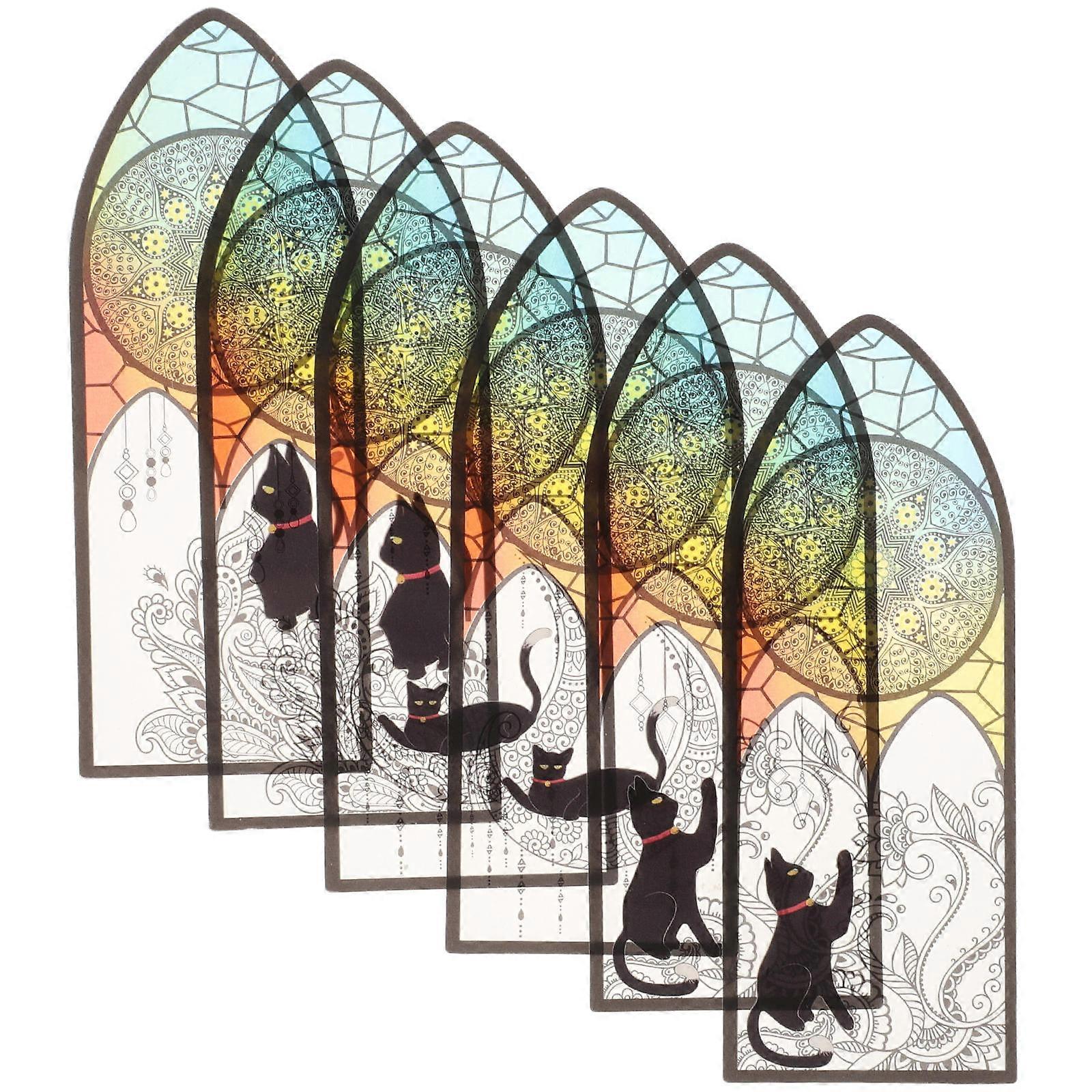 Cute Book Markers Cat Shape Page Tracking For Books Multi Color 6Pcs