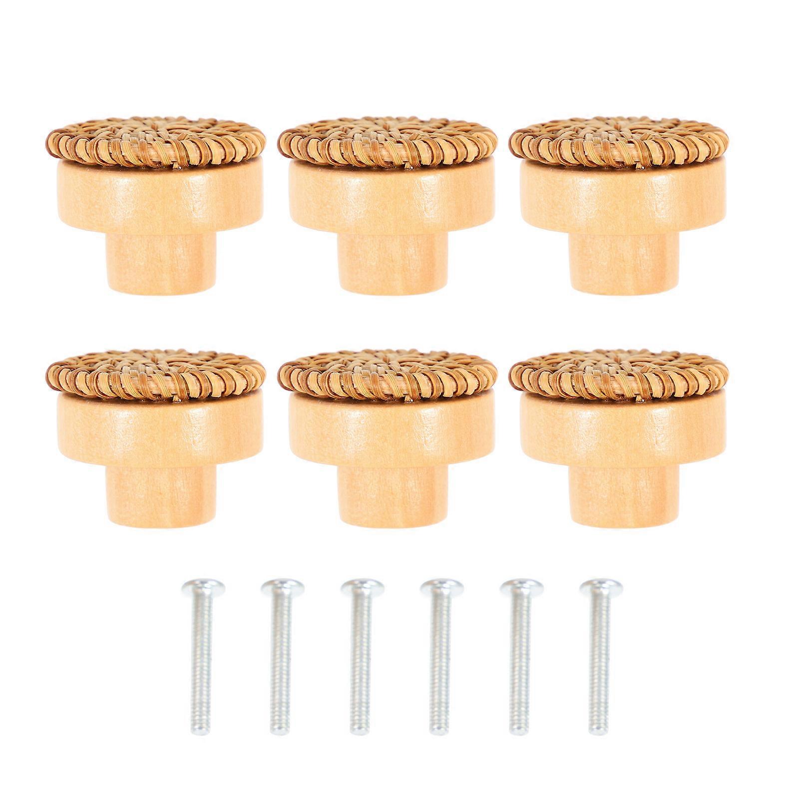 Knobs For Cabinets And Drawers Bohemian Style Dresser Knobs Wicker 6 Sets