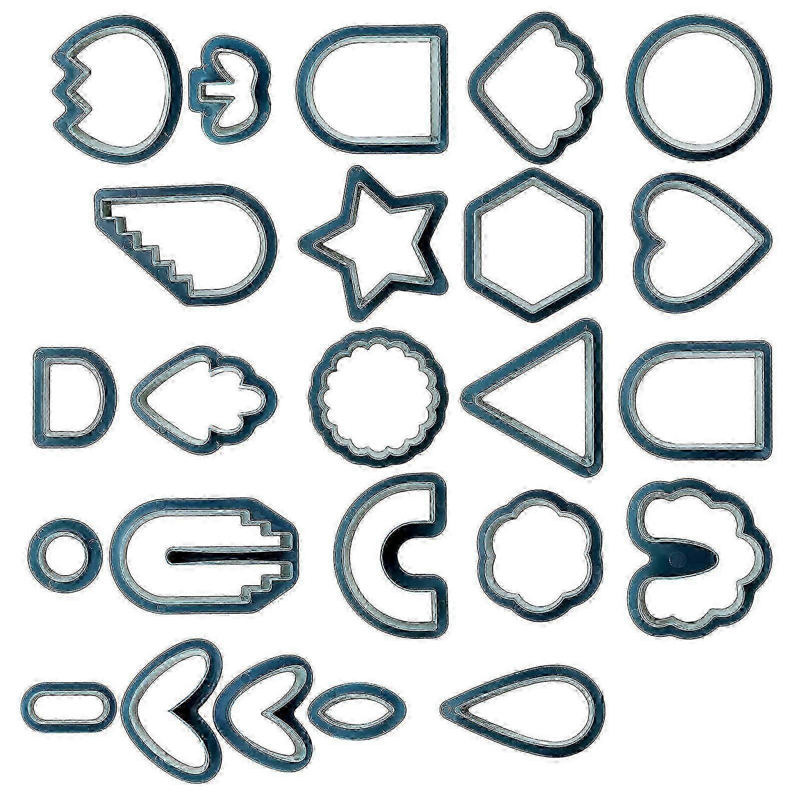 40x Polymer Clay Cutters Manual Model Making Round Shaping Molds for Use with Clay