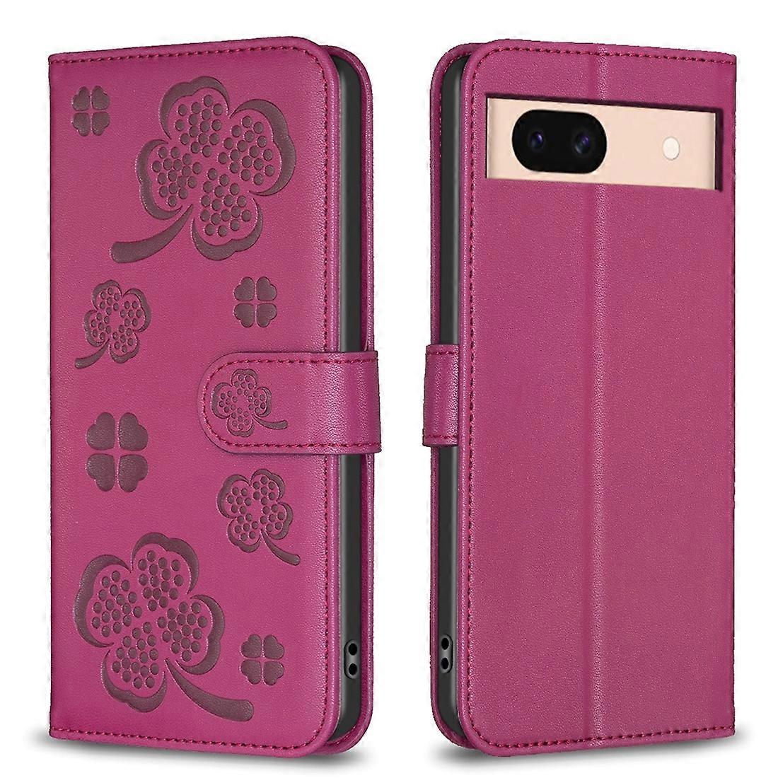 Vierblättrige Handyhülle aus geprägtem Leder