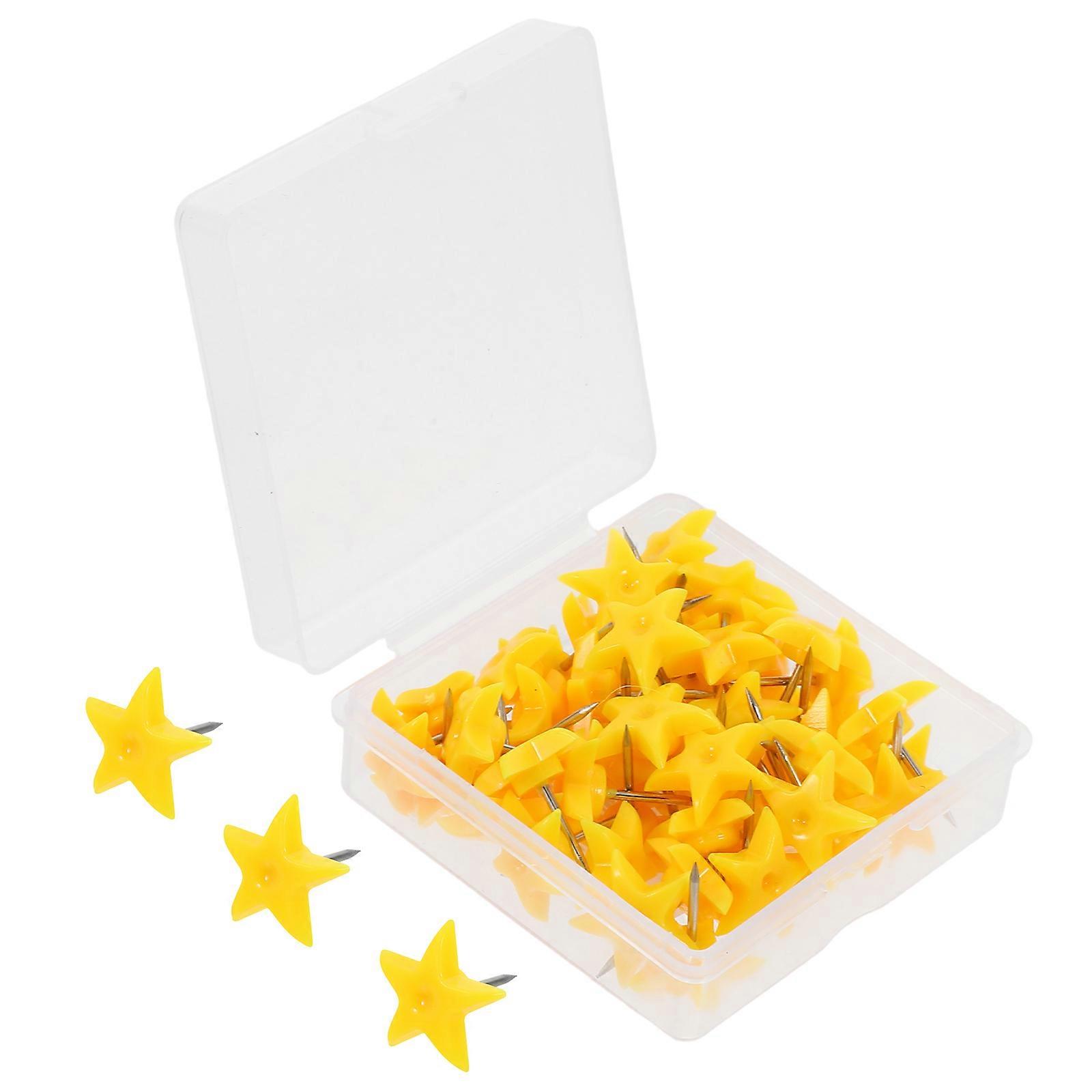 Decorative Push Pins Star Office Tacks For Fabric Board Home Classroom 50Pcs