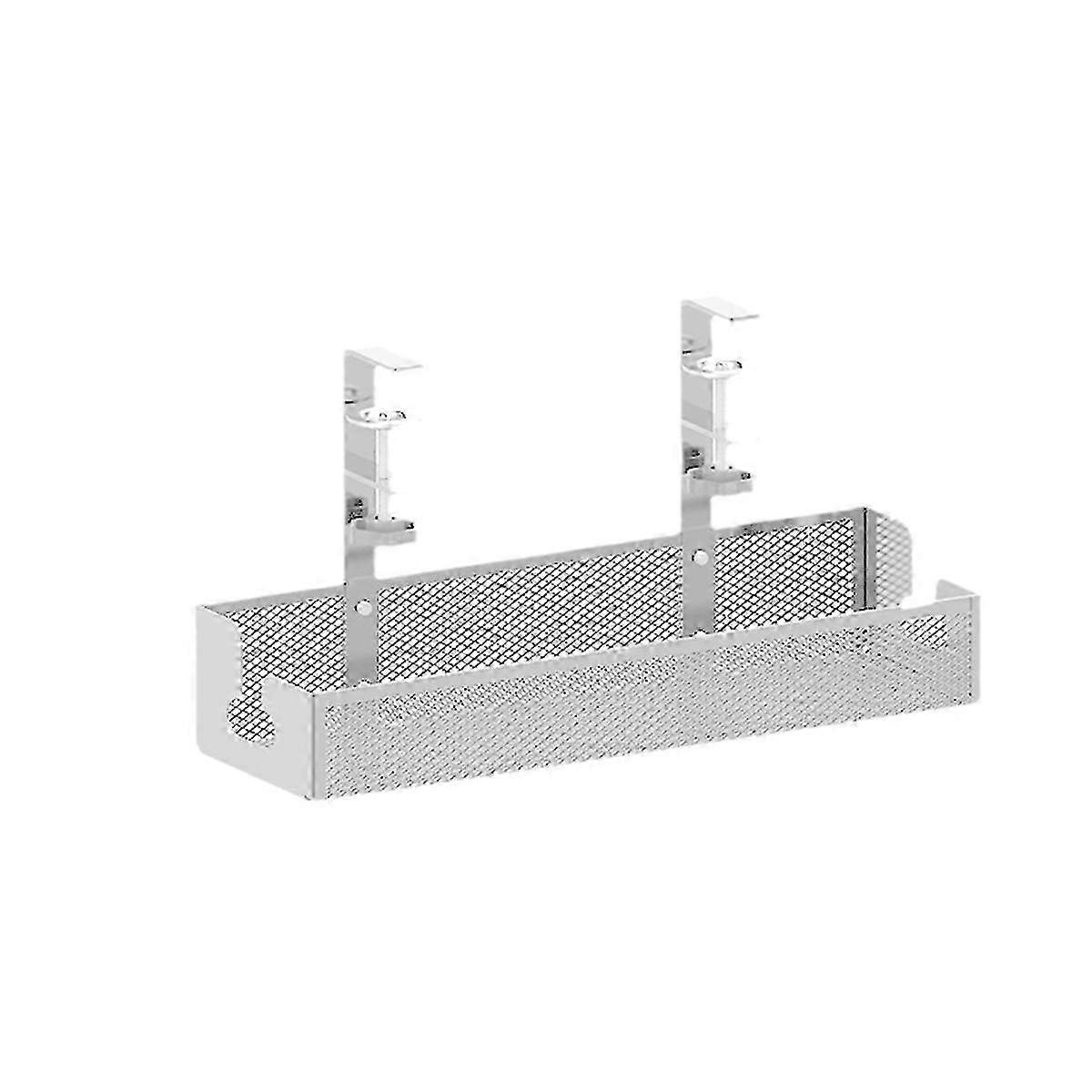 Under Desk Cable Organizer - No Drill Mesh Cable Management Box, High Load-Bearing Wire Holder for Desk Cord Storage