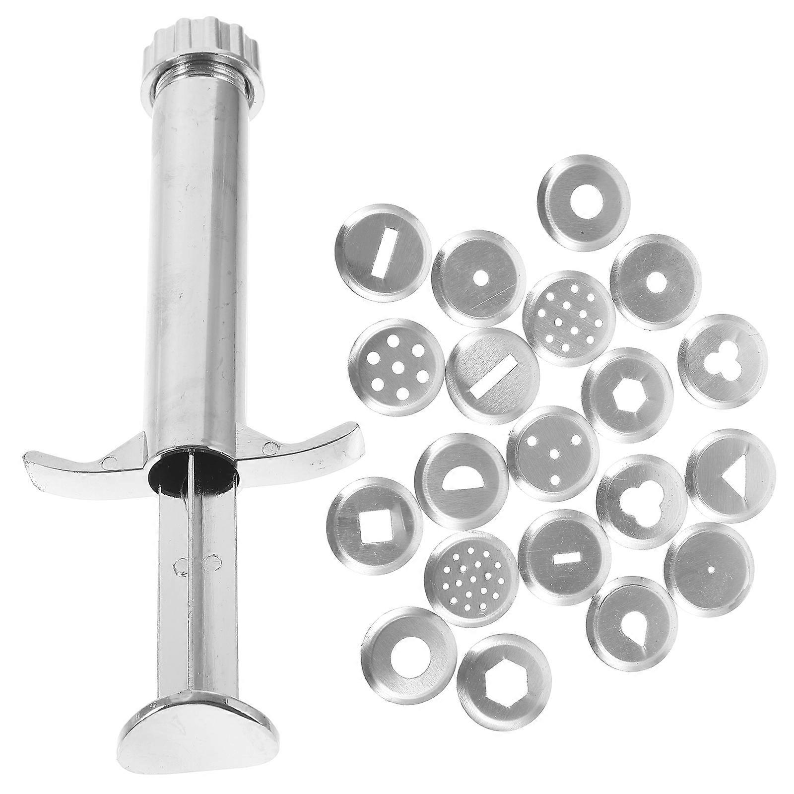 Stainless Steel Clay Extruder Tool Set with Molds – 21 Piece Sculpting Kit for Polymer Clay Projects, Ideal for Beginners & Professionals