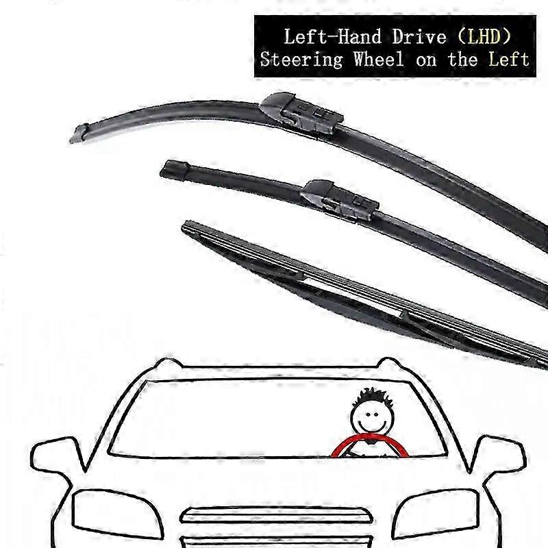 Suitable for Subaru Legacy Outback BT 2020-2023 Front Rear Wiper Blade Rubber Rain Brushes