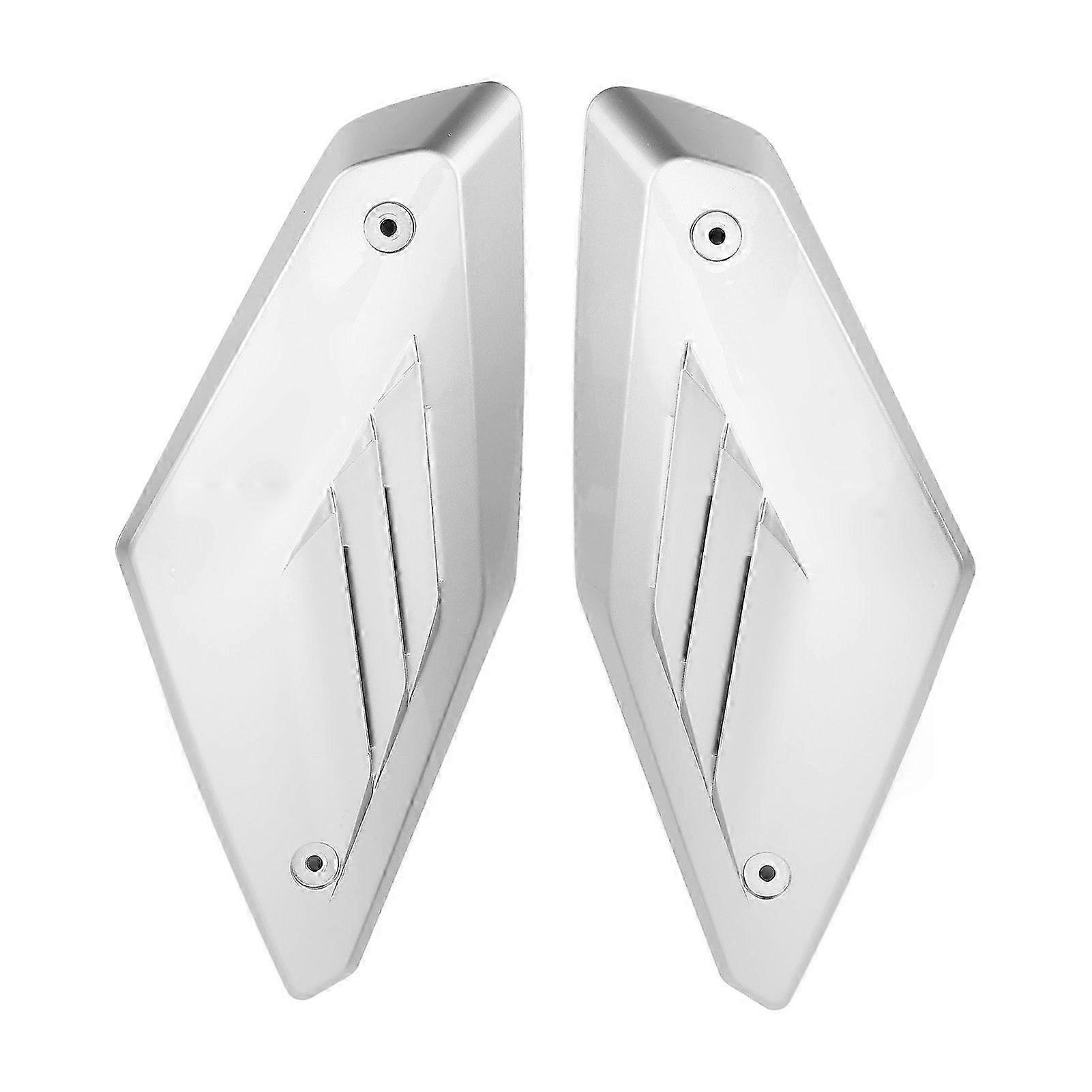 2PCS Motorcycle Side Panel Air Intake Cover Guard Protection Replacement for Compatible Model 2019-2021 Silver