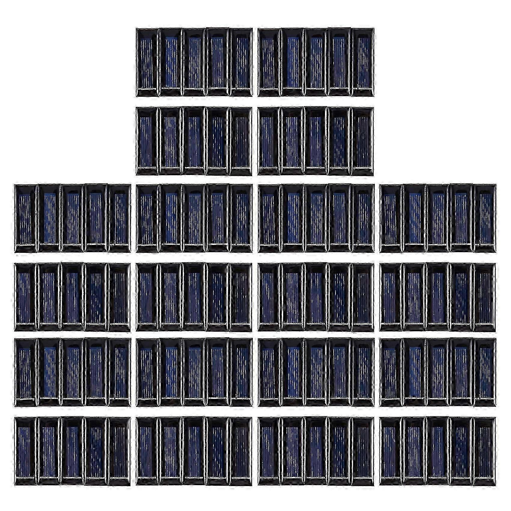 100個のミニソーラーパネル0.5v 100ma太陽電池モジュール、太陽電源バッテリー充電器用