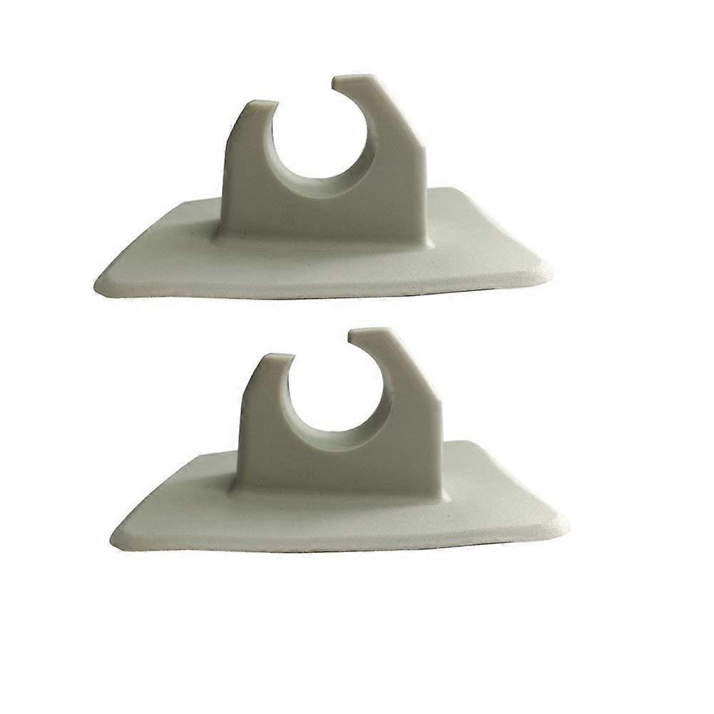 Paddle Clips 2-Piece Set PVC For Kayaks Inflatable Boats Paddle Rudder Pole Holder Patch Grey