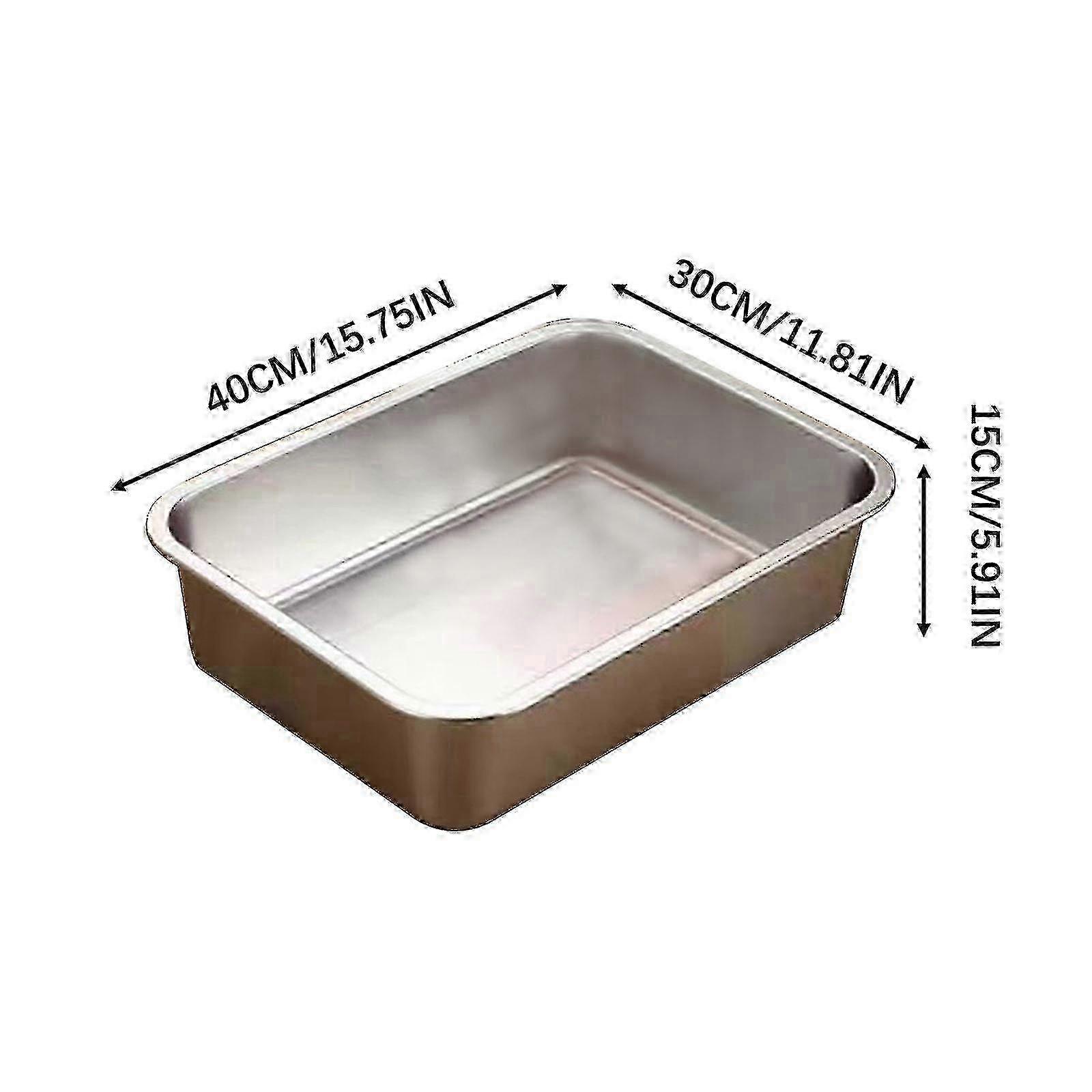 Extra Large Stainless Steel Litter Box for Small Cats and Rabbits, Odor-Free, Rustproof, Non-Stick Surface
