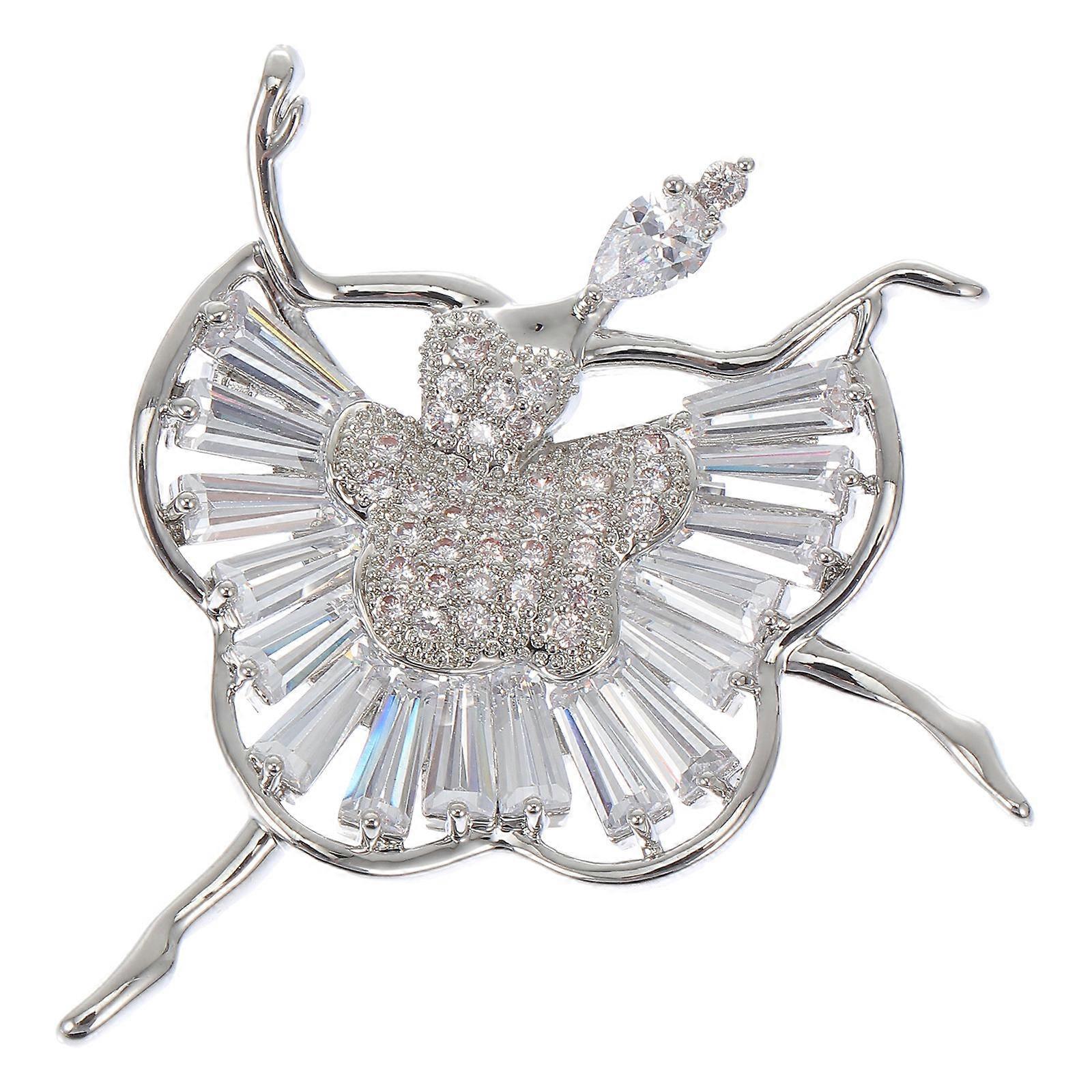 1 Pc Girls Brooch Suit Badges with Versatile Dancer Design for Clothes Pin Supply