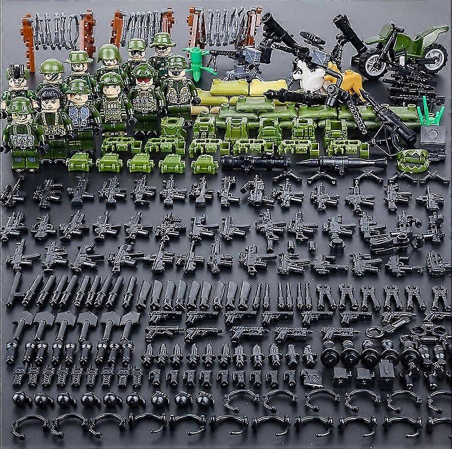 Building Blocks Military Figures Survival Special Police Puzzle Assembling Boy Toys