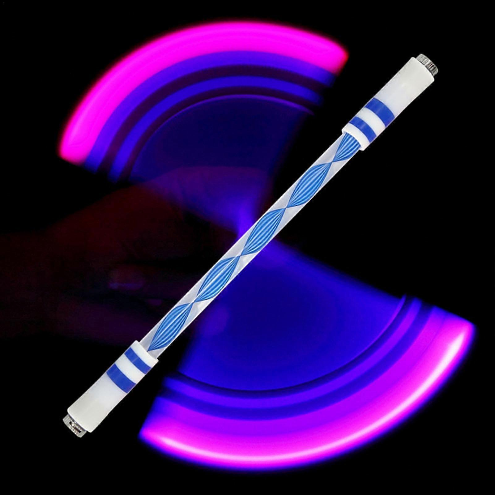 Fidget Pens for Adults, Rotating Pen Fidget Pen with LED Light, Acrylic Pen with Fingertip, Creative Shatterproof Toy for Adults, Girls