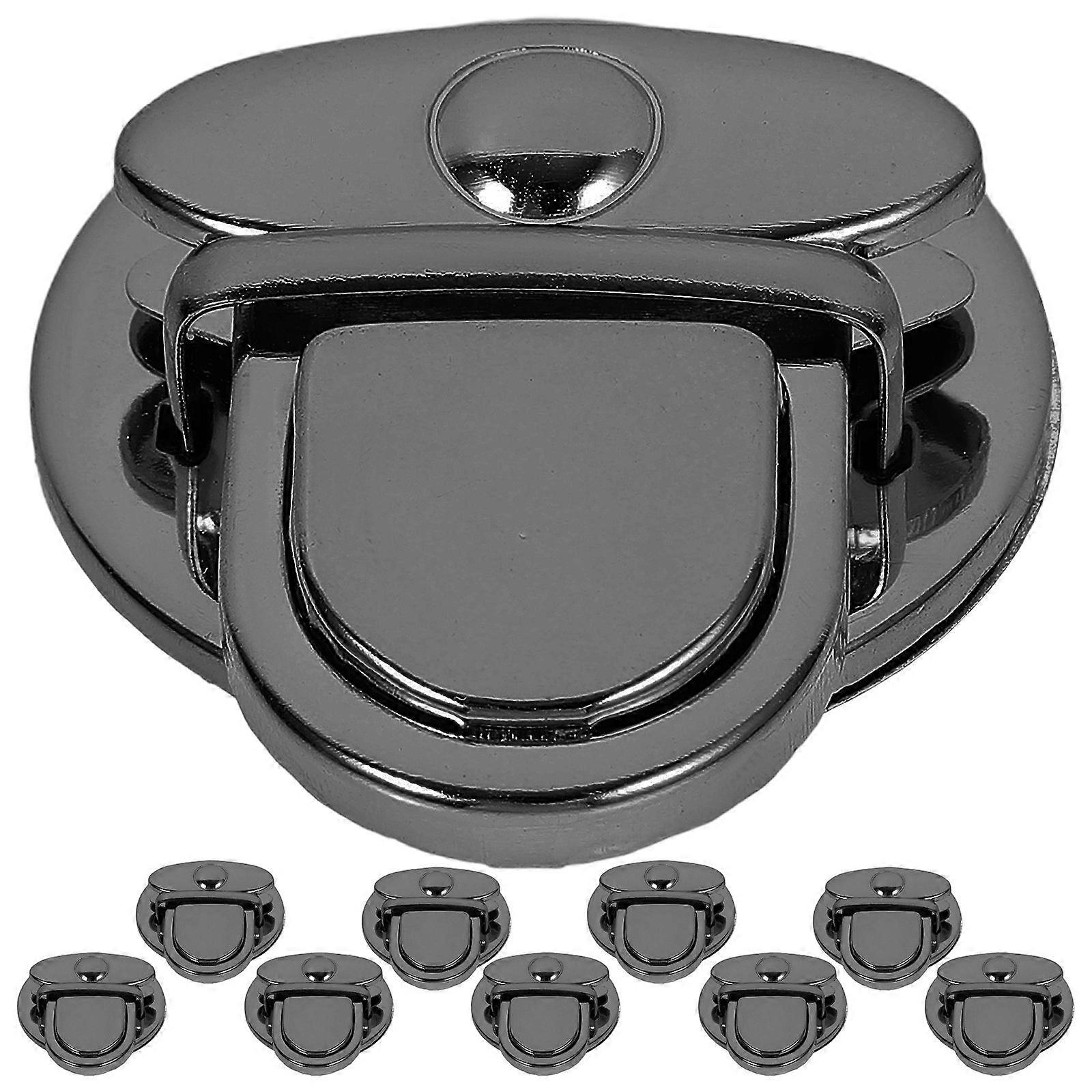 10pcs Iron Purse Push Locks Clasp Lock for Leather Bag Cases DIY Bag Accessories