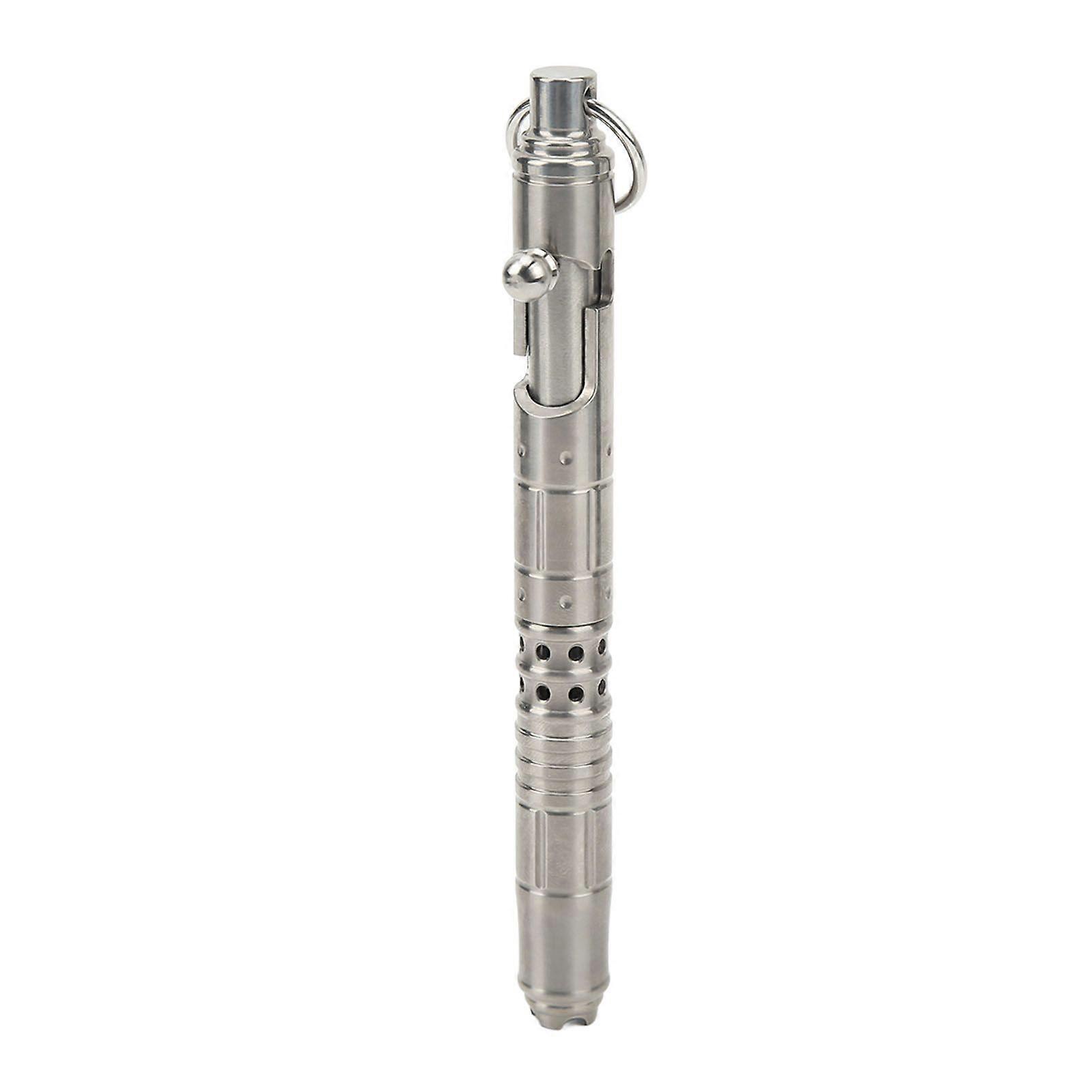 Titanium Alloy Ballpoint Pen Portable Pocket Pen for Everyday Use Business Office Signature Titanium Color YMHC