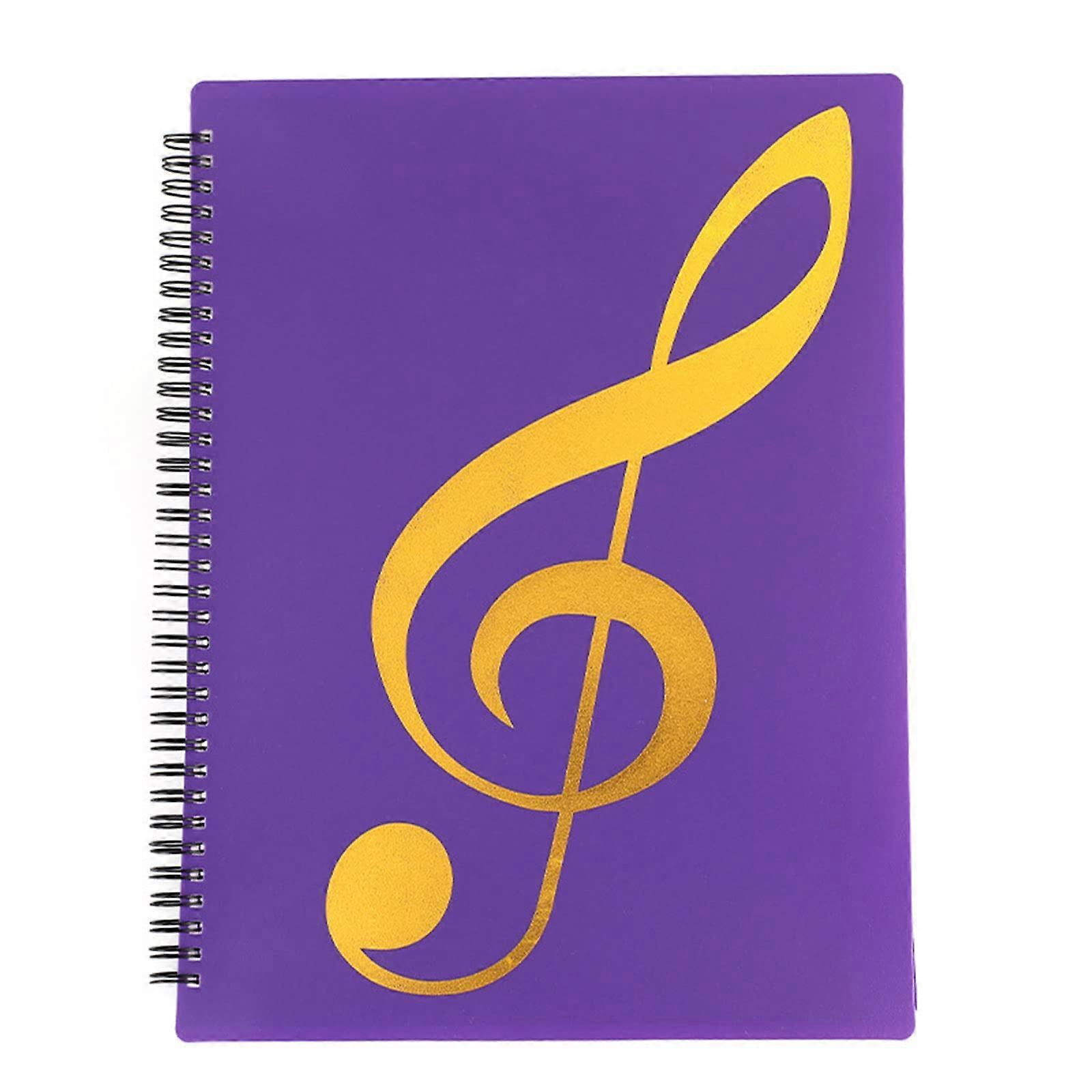 Spiralbound music folder with 20 sleeves, 40 pages, waterproof A4 file folder, office supplies for musicians Ref: 5943