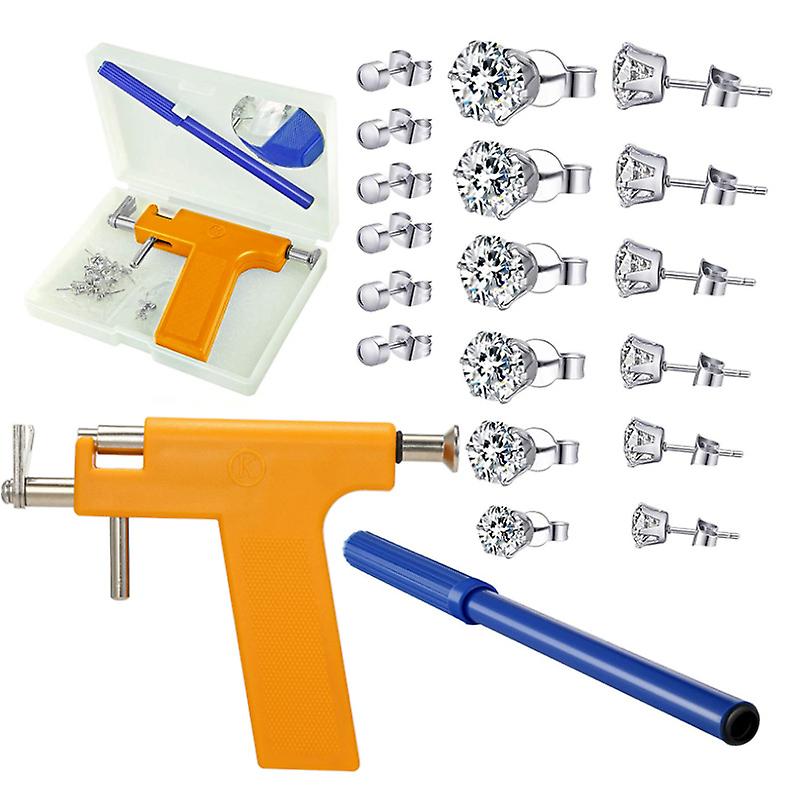 Ear Piercing Zircon Ear Nail Ear Gun Set Stainless Steel Body Ear Piercing Tool Set