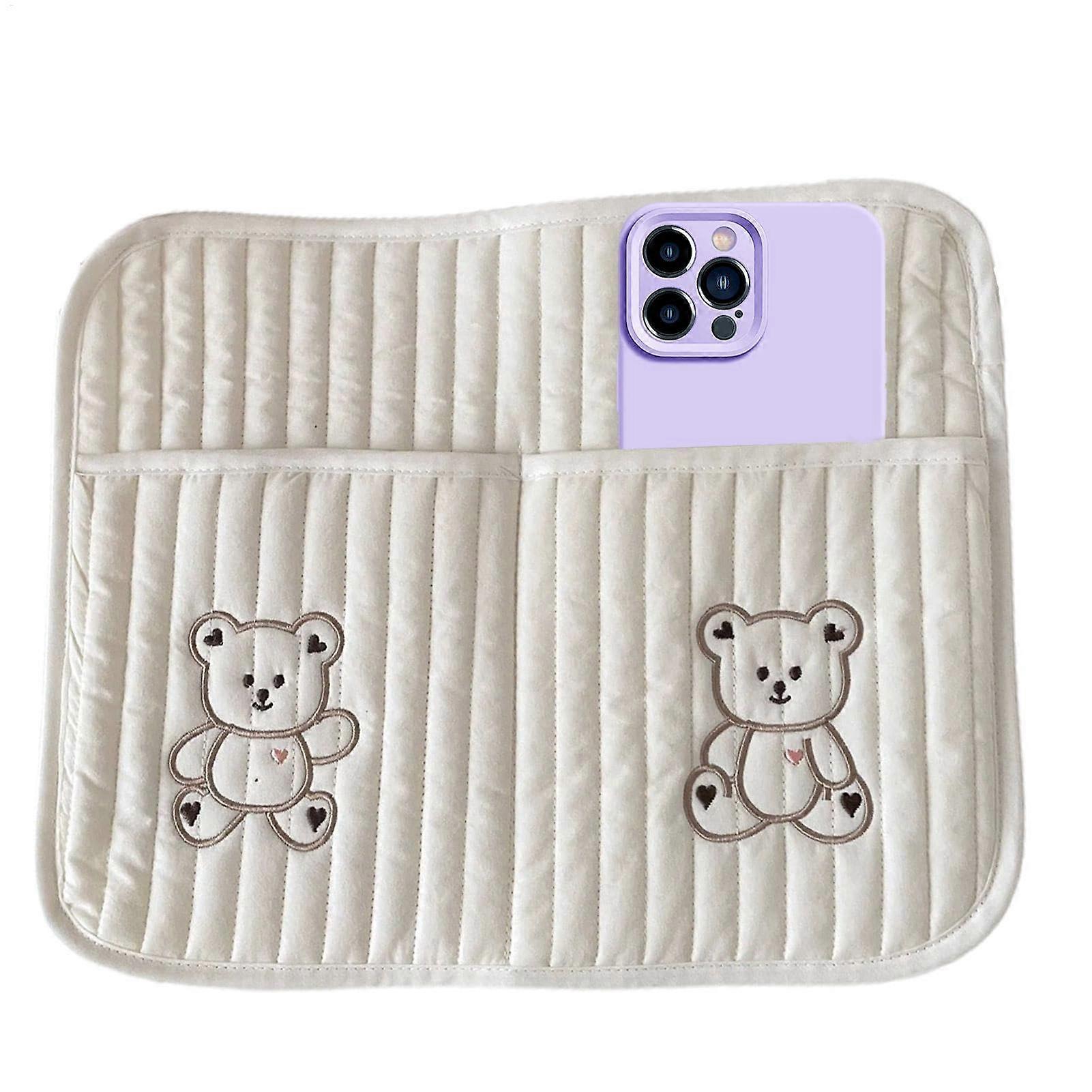 Bed Bags for Bedside Storage, Portable Nappy Organiser, Multi-Purpose Bed Organiser Bag for Cots and Cribs