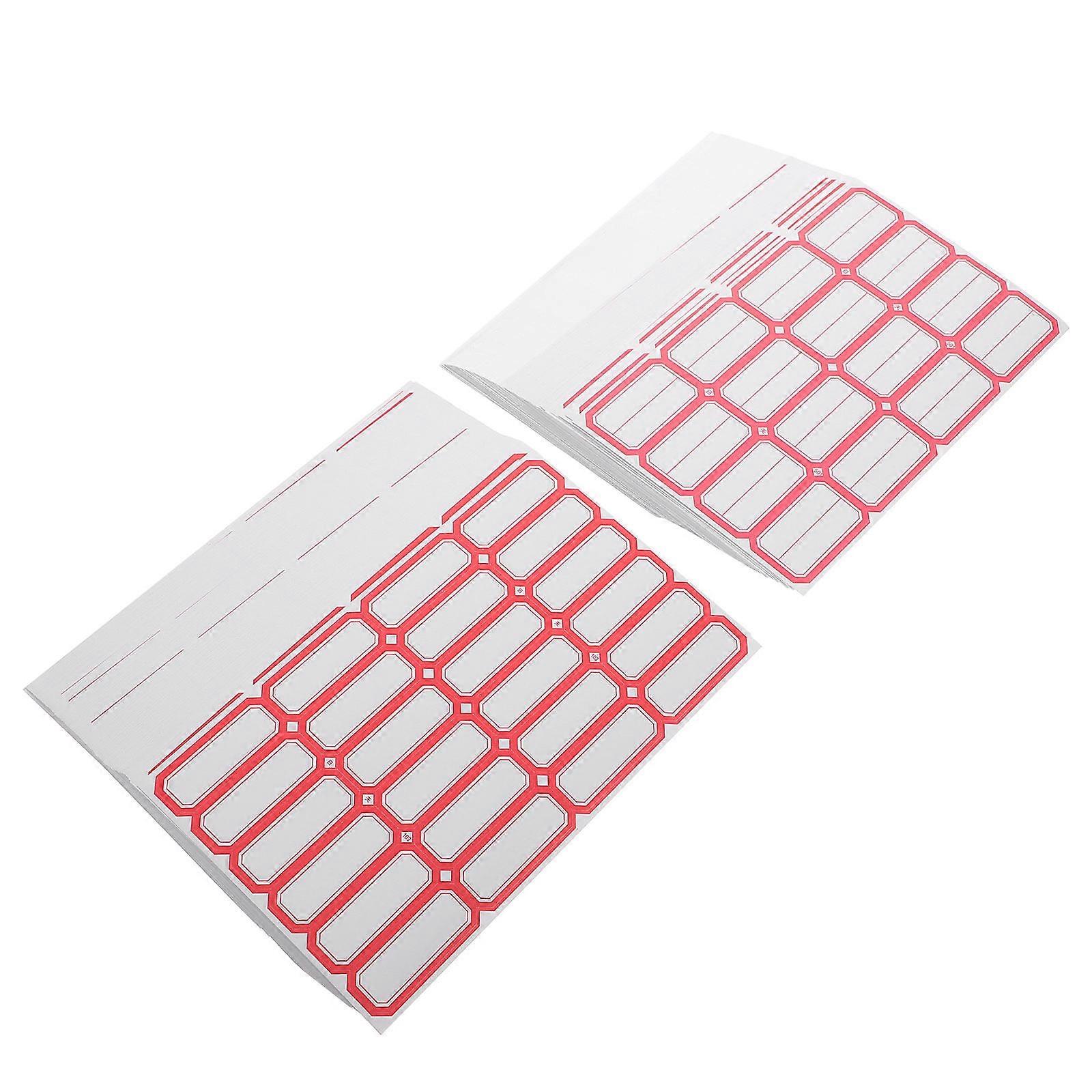 Blank Sticker Labels Commodity Label Sticker Sort Items Red -Adhesive 136 Sheets