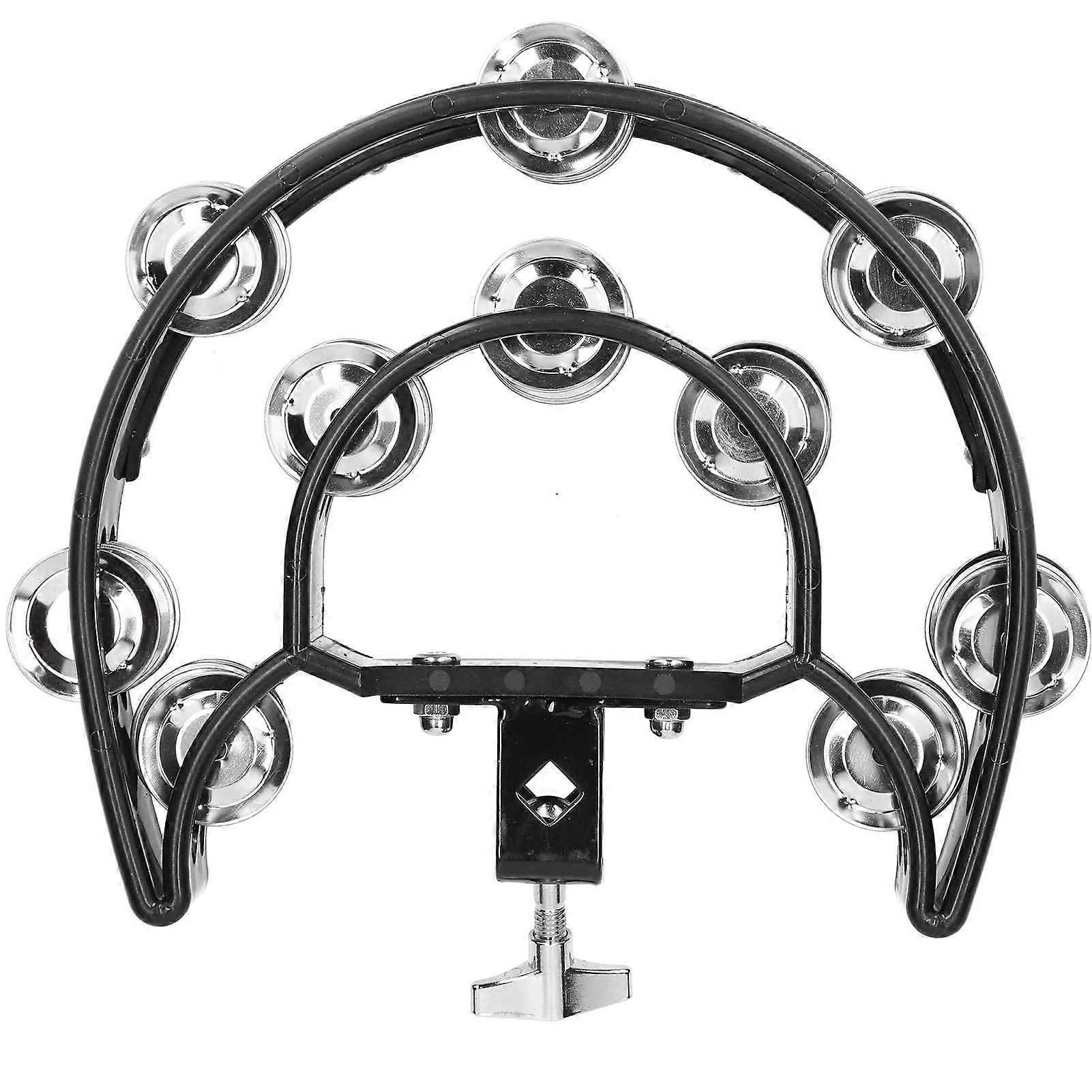 Tambourine Drum Set, Hi Hat Tambourine Drum Set, Multifunctional Hand Bell, Rattle Double Row Bell KTV