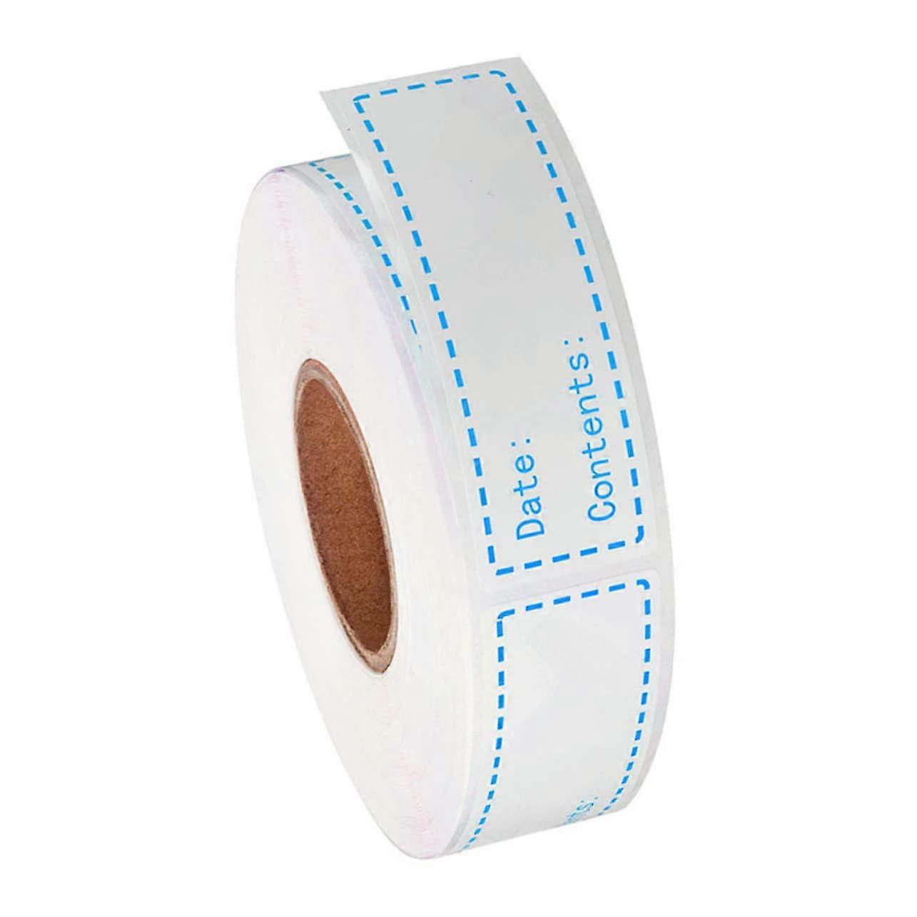 Removable Freezer Labels Date Labels for Fridge Adhesive Sticker Blue 7.5X2.5CM