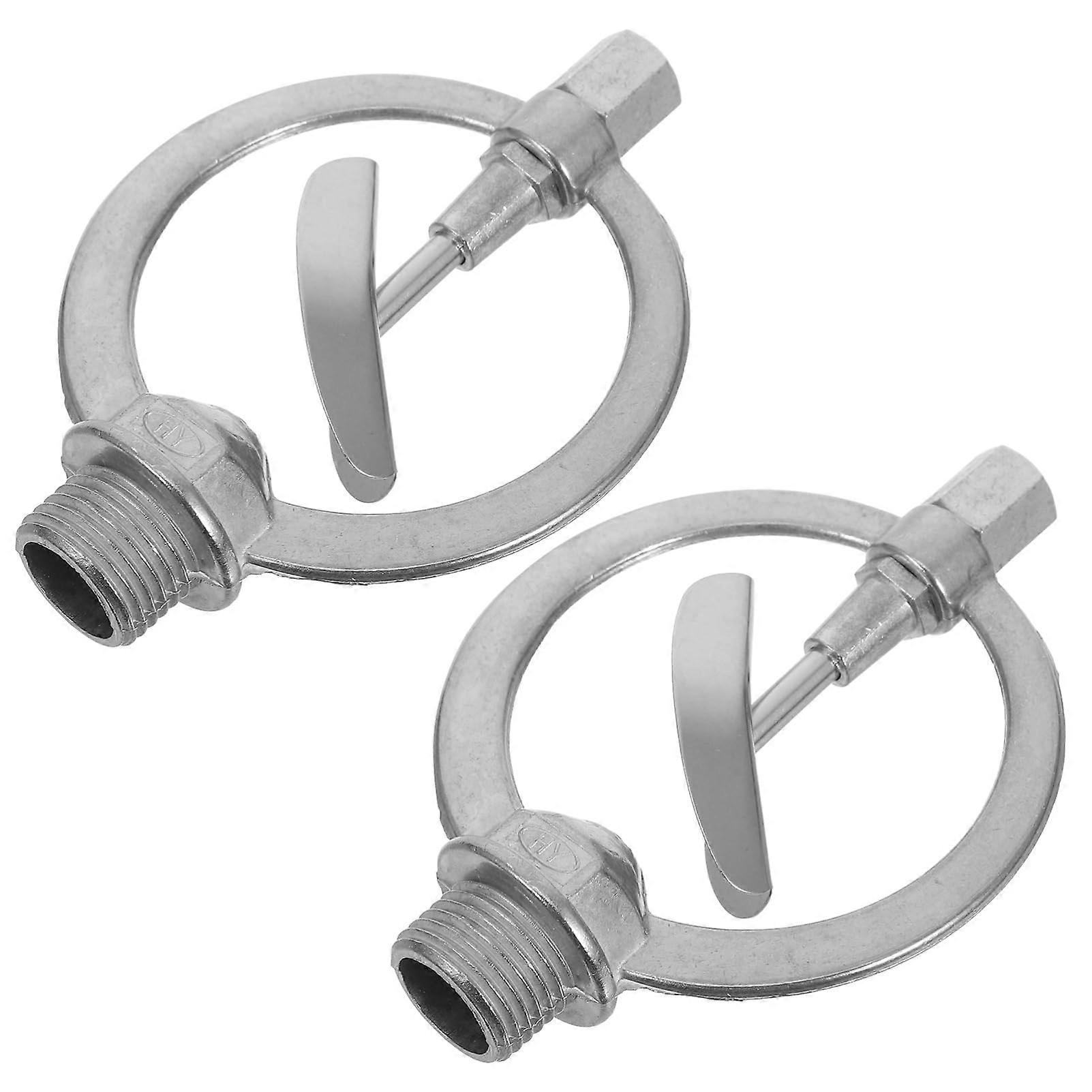 2-St Automatic Rotating Sprinkler System | Silver Zinc Alloy Lawn Water Sprayer | Efficient Garden Irrigation Tool