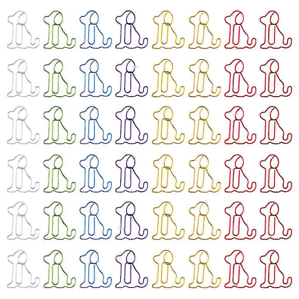 Dog Paper Clip Puppy Shape for Office Use 100Pcs Assorted Color Metal Clips