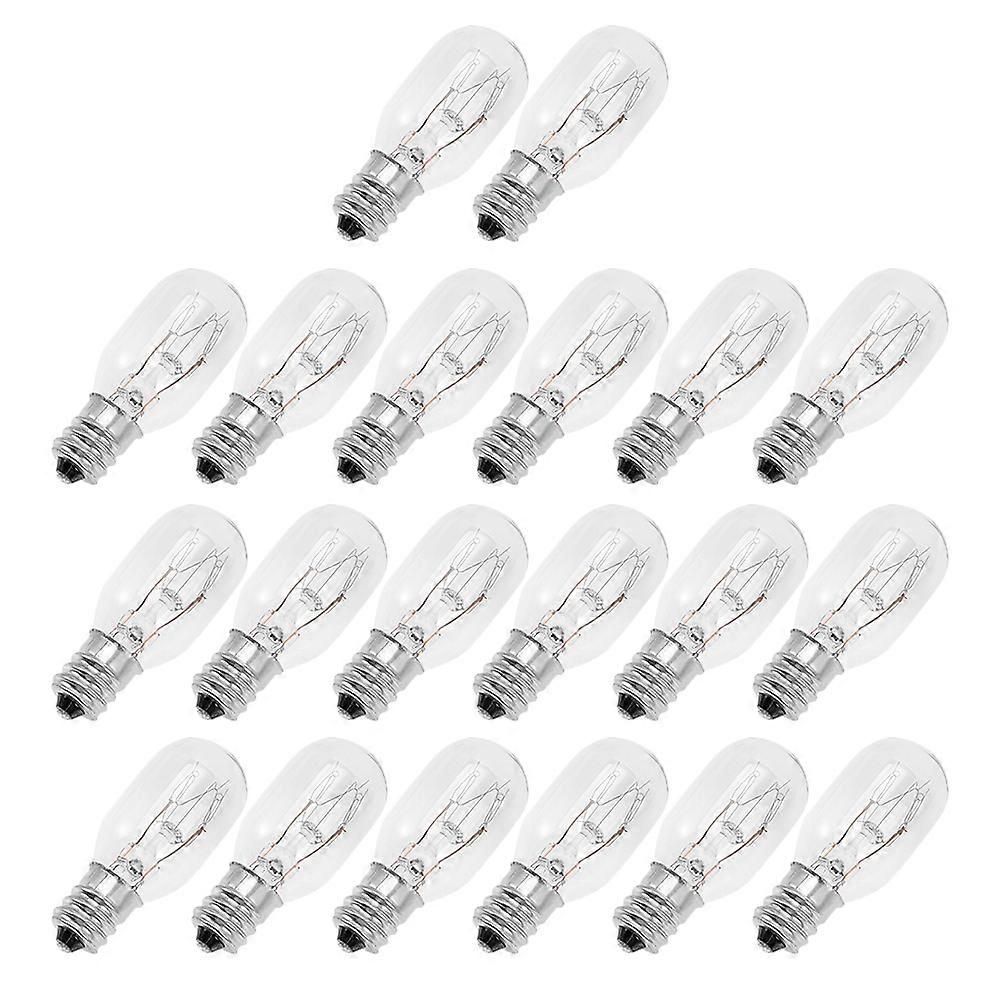 Small Base Light Bulb E12 for Kitchen Lighting 15W with Tubular Shape and High Temperature Resistant Features 20Pack