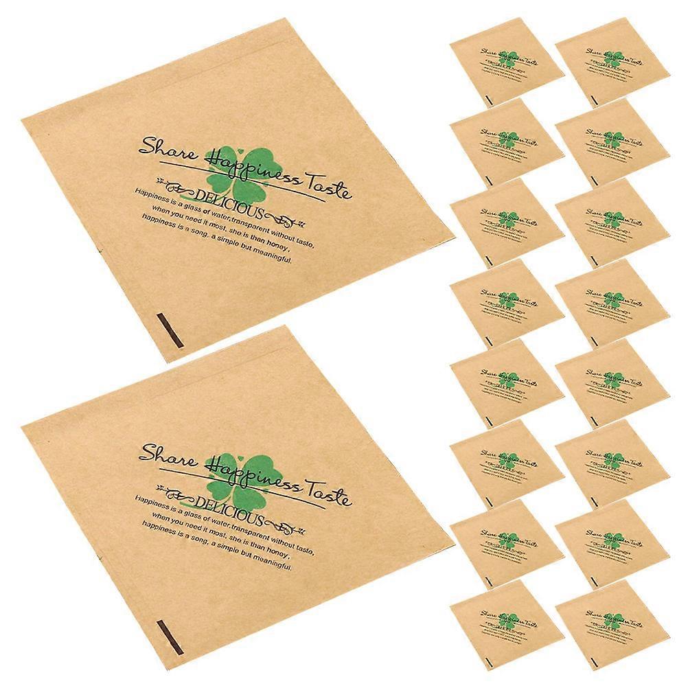 500Pcs Oil-proof Food Containers in Light Brown Paper Pulp for Home Use with Large Design and