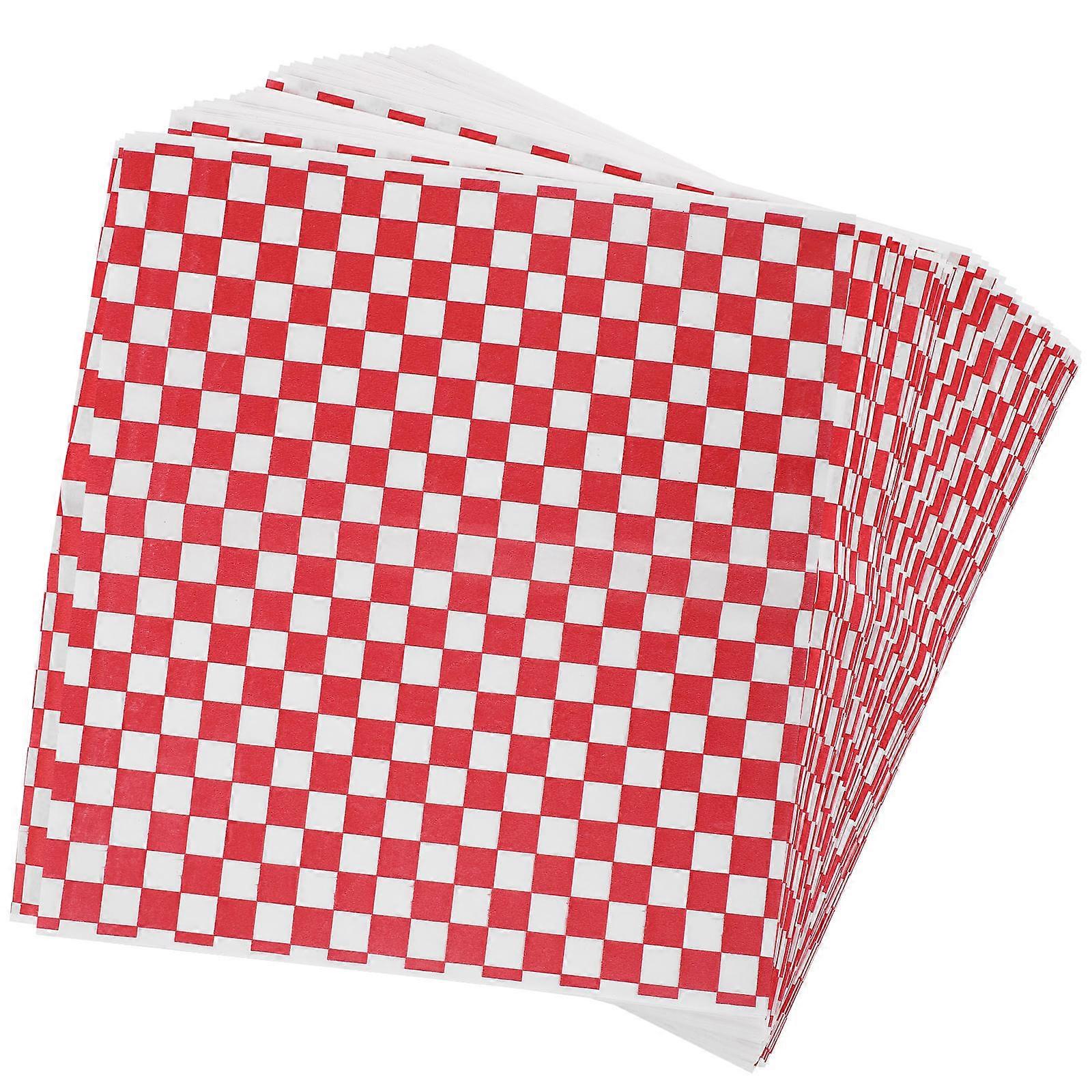 Food Wrapping Paper Burger Caramel Wrappers Rectangular Retro Style 28.00X26.00X0.03cm 100Sheets