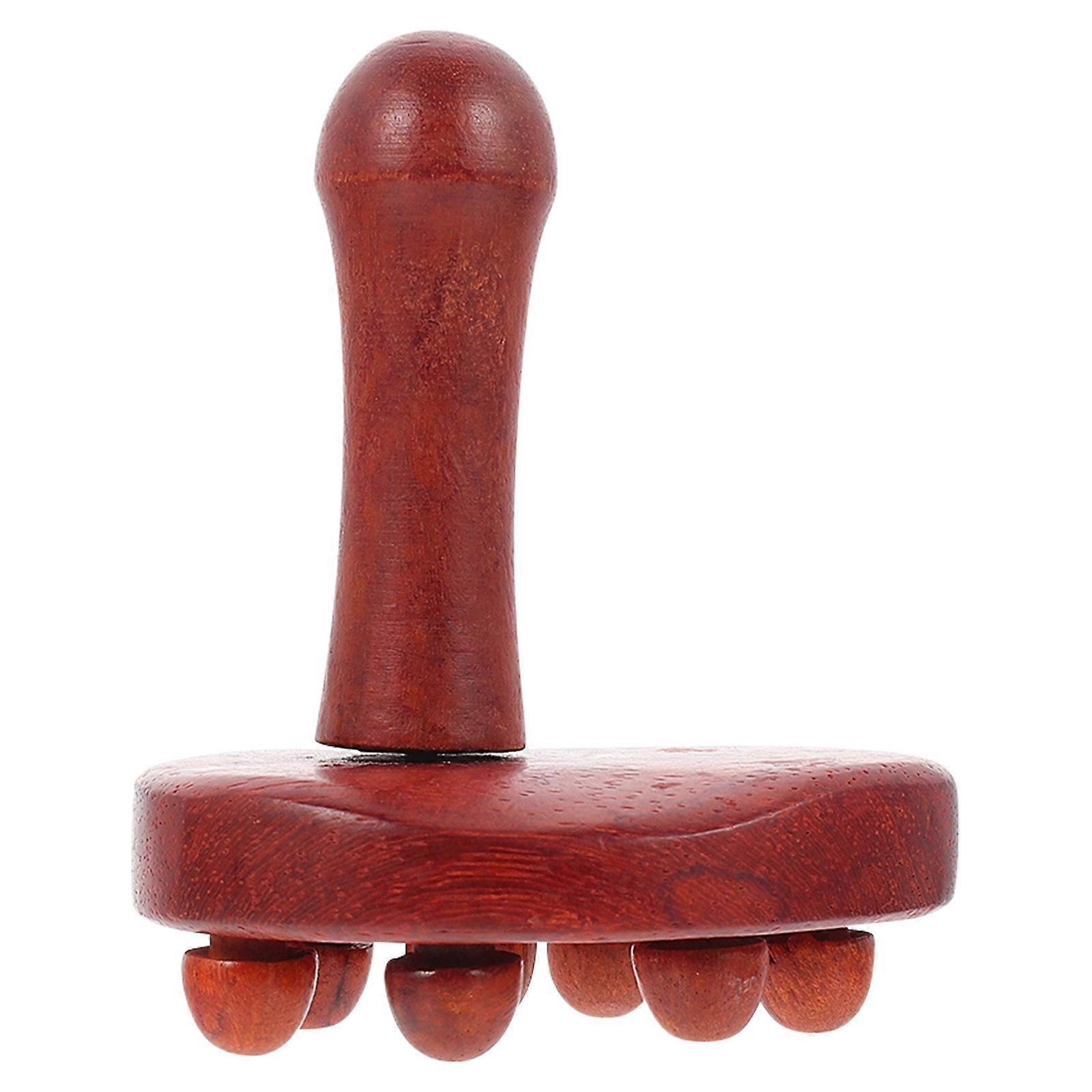 Back Massager Handheld Wood Lymphatic Massager Ergonomic Design For Adults 3.5×3.1×3.5in 1Pc